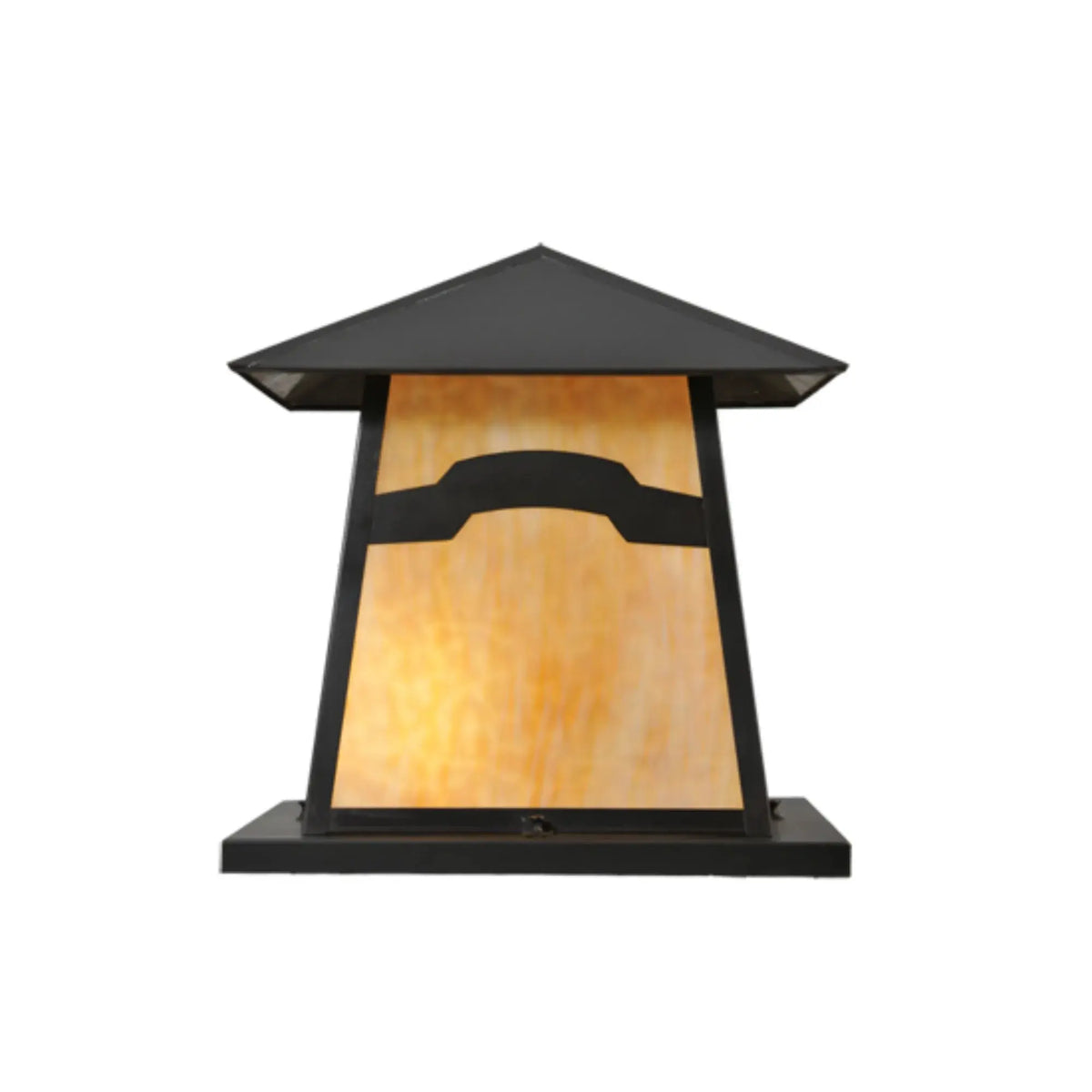 11.5" Square Stillwater Mountain View Post Mount – Craftsman Brown – Wet-Rated – Meyda Lighting Meyda Lighting