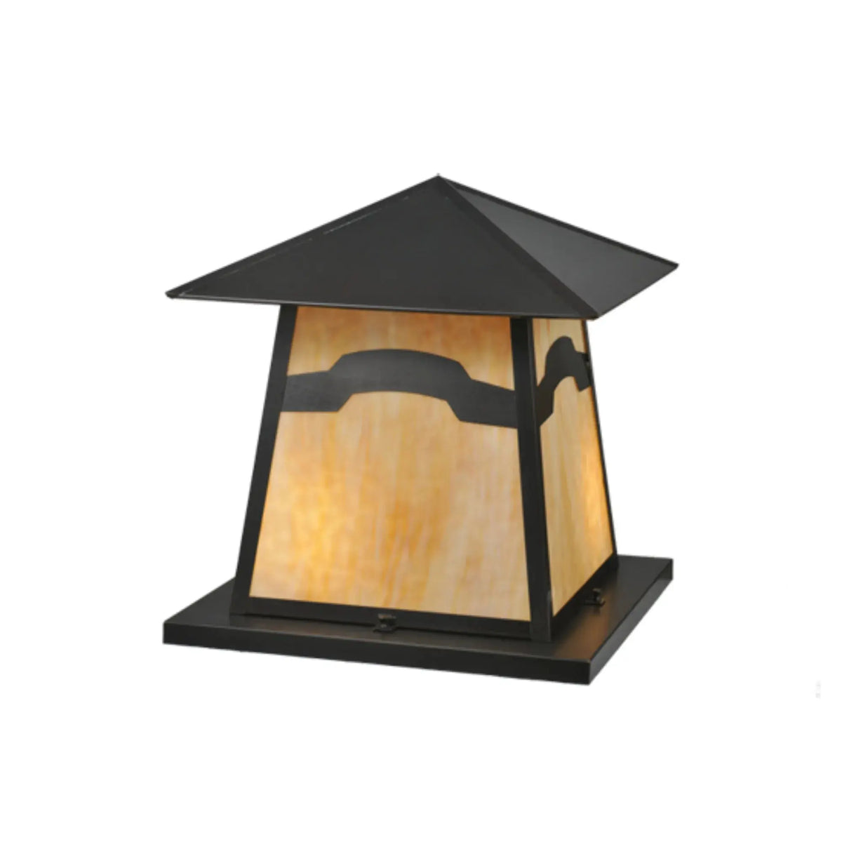 11.5" Square Stillwater Mountain View Post Mount – Craftsman Brown – Wet-Rated – Meyda Lighting Meyda Lighting