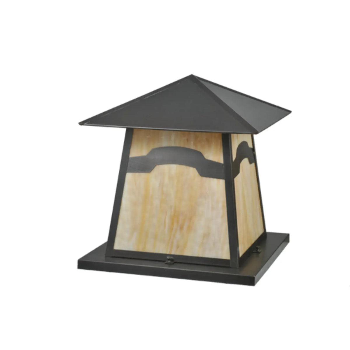 11.5" Square Stillwater Mountain View Post Mount – Craftsman Brown – Wet-Rated – Meyda Lighting Meyda Lighting
