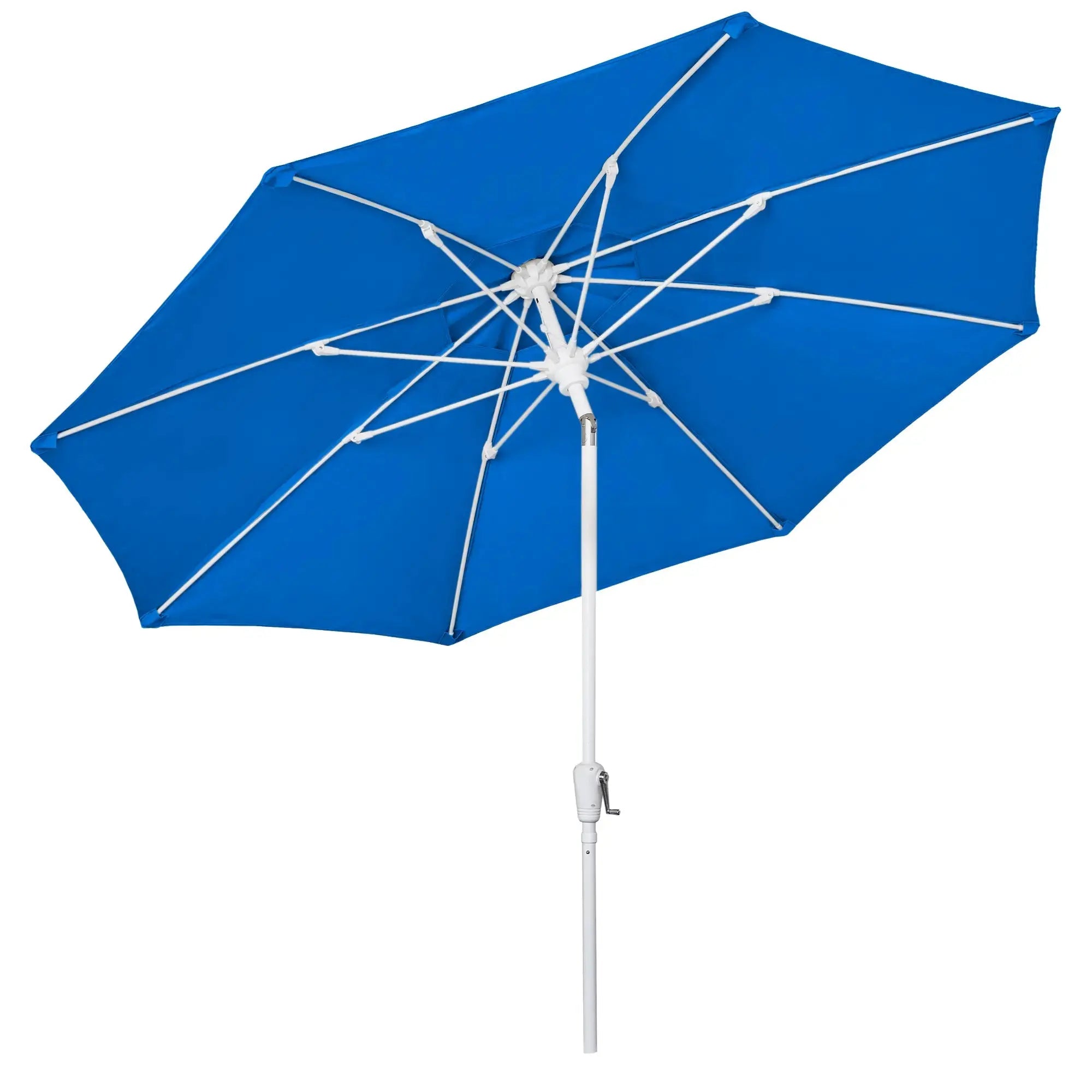 FiberBuilt 9' Oct Market Umbrella – Crank Lift & Push-Button Tilt – Marine-Grade Solution-Dyed Acrylic Canopy FiberBuilt