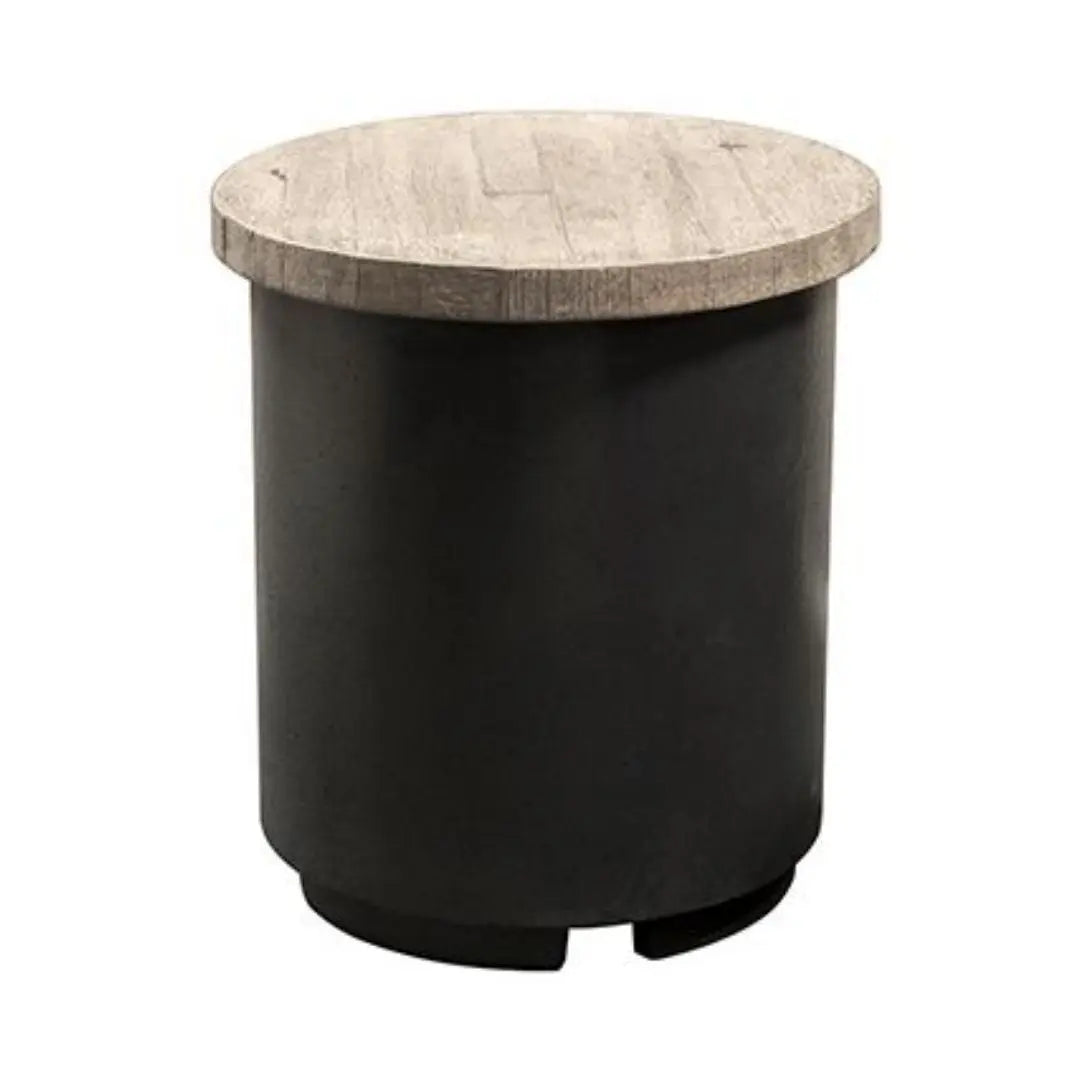 American Fyre Designs Reclaimed Wood Contempo Tank End Table - Silver Pine American Fyre Designs