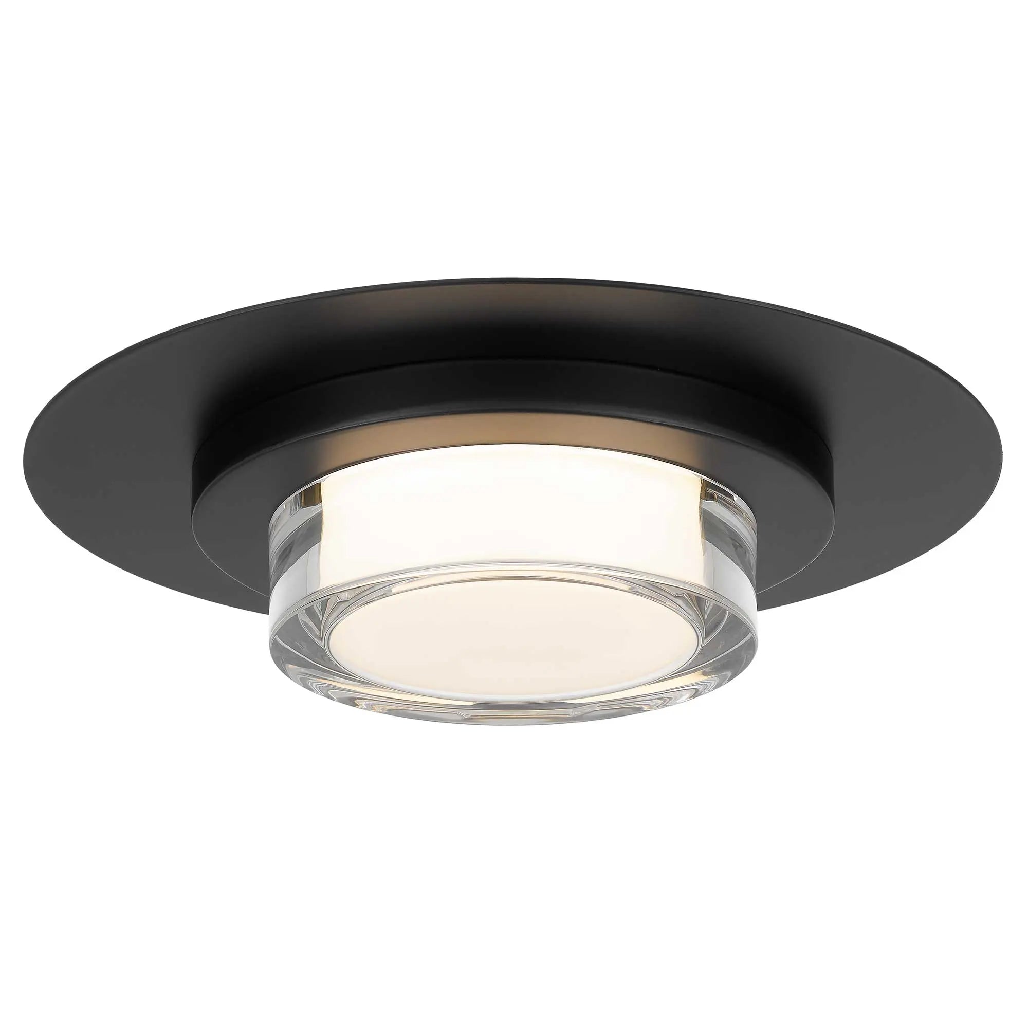 Alteck Plate 12-Inch Black 3-CCT LED Outdoor Flush Mount Light - AFM0012-3CCT-W-BK
