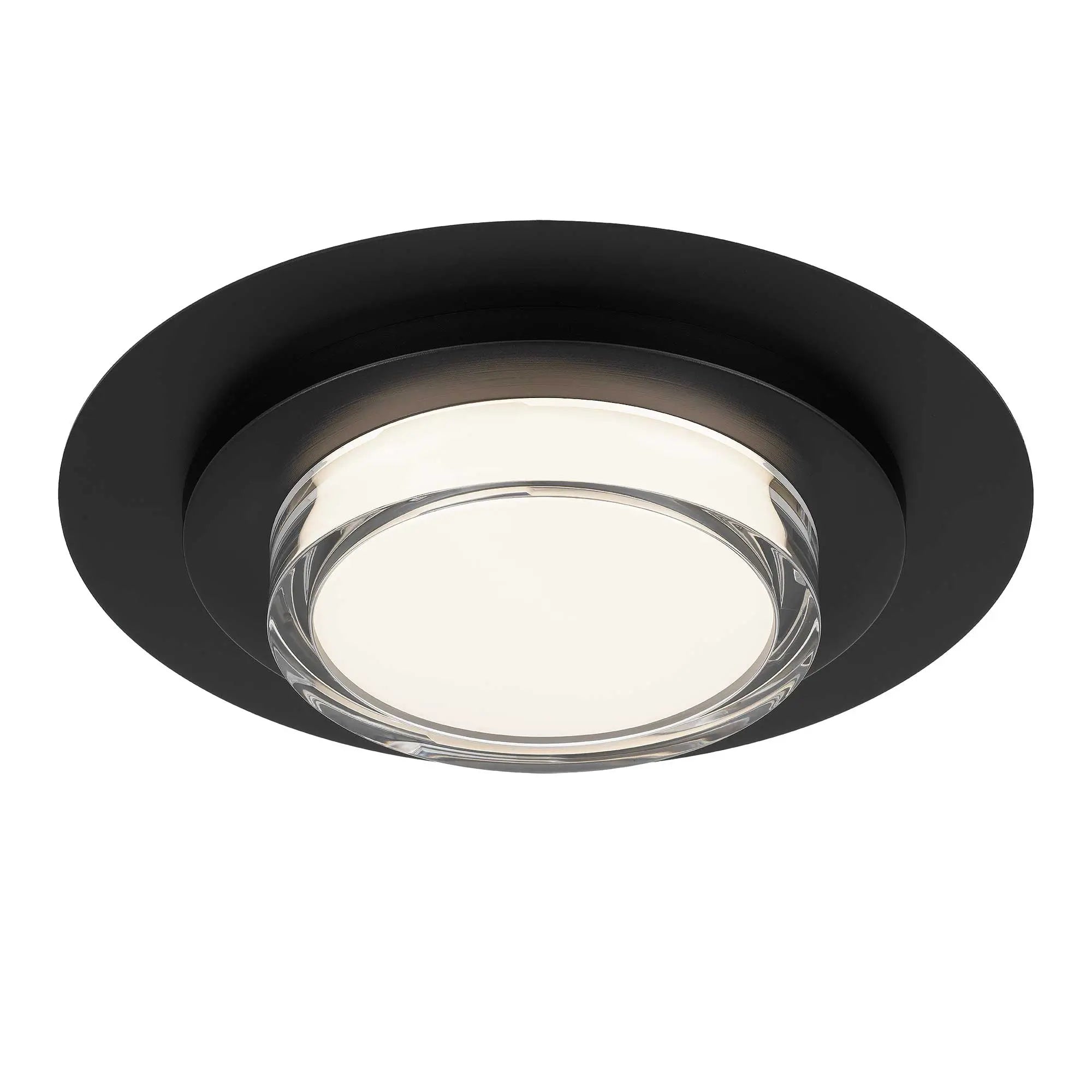 Alteck Plate 16-Inch Black 3-CCT LED Outdoor Flush Mount Light - AFM0013-3CCT-W-BK - Product Image 3