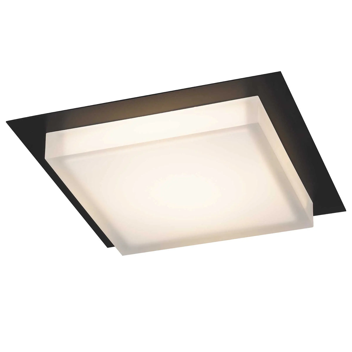 Alteck Foursquare 14-Inch Black 3-CCT LED Outdoor Flush Mount Light - AFM0015-3CCT-W-BK - Product Image 3