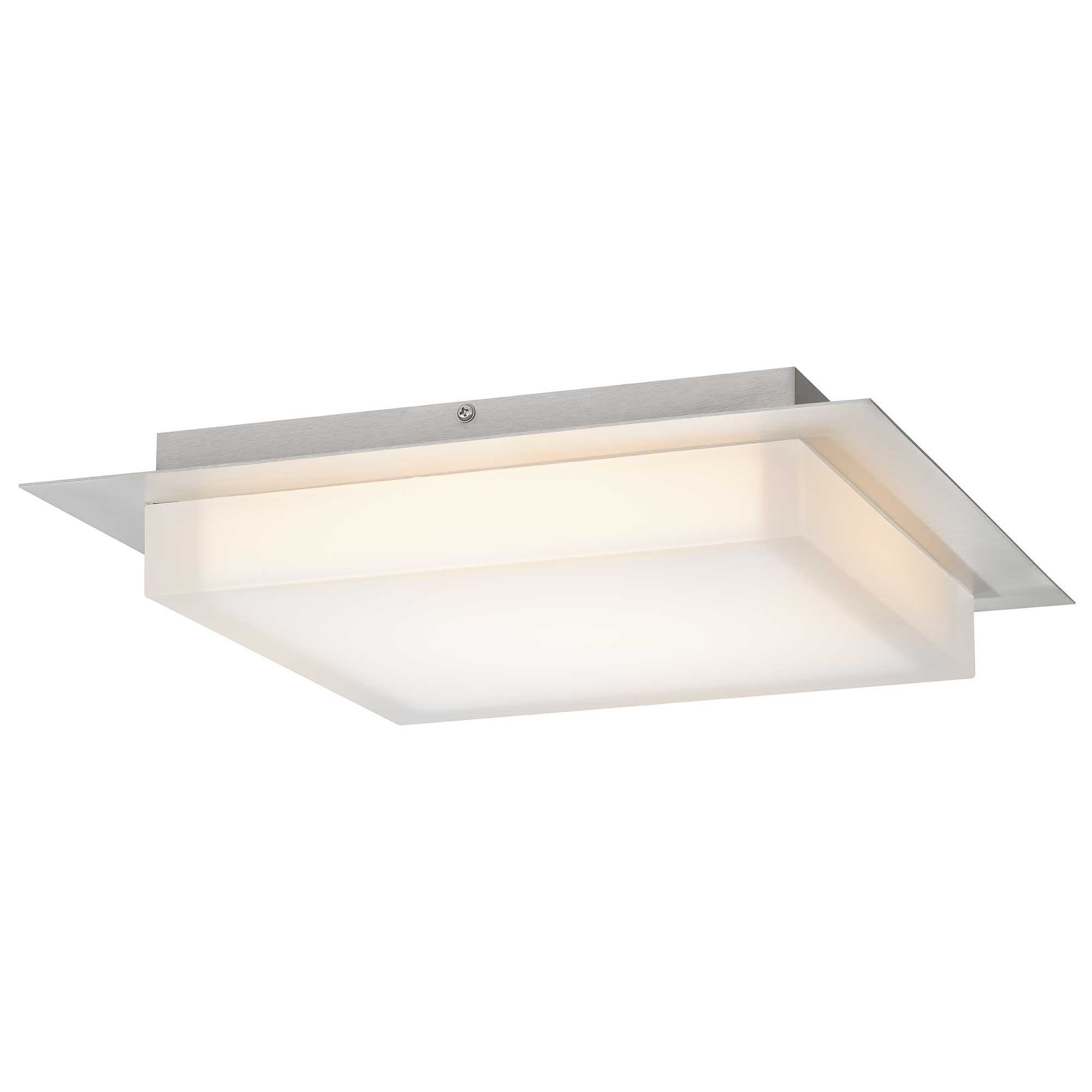 Alteck Foursquare 14-Inch Stainless Steel 3-CCT LED Outdoor Flush Mount Light - AFM0015-3CCT-W-BSS