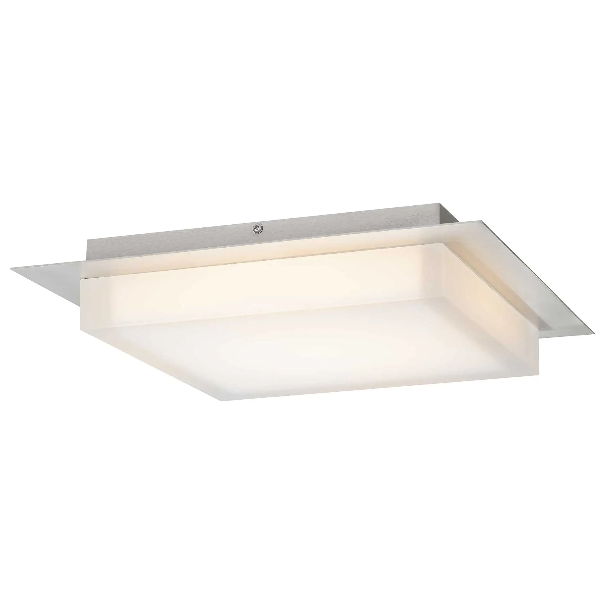 Alteck Foursquare 14-Inch Stainless Steel 3-CCT LED Outdoor Flush Mount Light - AFM0015-3CCT-W-BSS