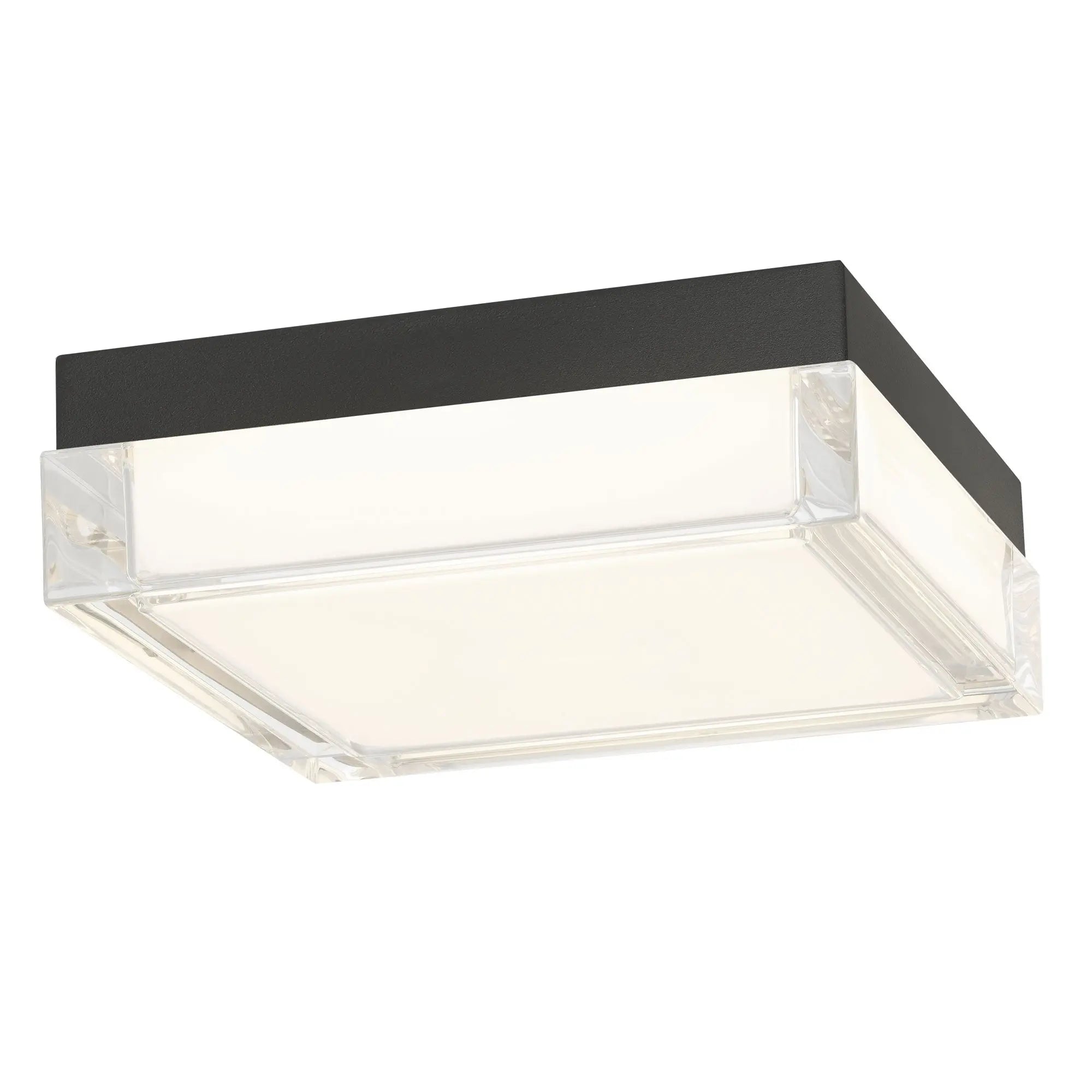 Alteck Box 8-Inch Black 3-CCT LED Outdoor Flush Mount Light - AFM0020-3CCT-W-BK