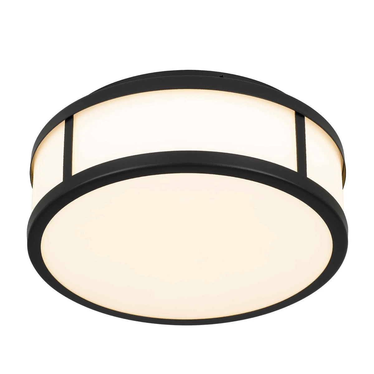 Alteck Panel Round 10.25-Inch Black 3-CCT LED Outdoor Flush Mount Light - AFM0022-3CCT-W-BK - Product Image 3