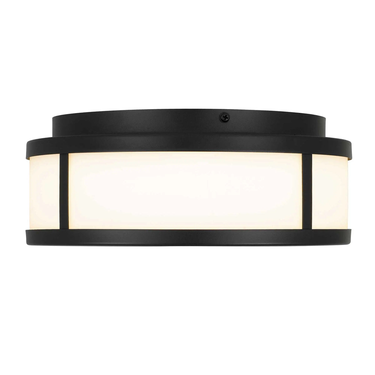 Alteck Panel Round 10.25-Inch Black 3-CCT LED Outdoor Flush Mount Light - AFM0022-3CCT-W-BK - Product Image 4