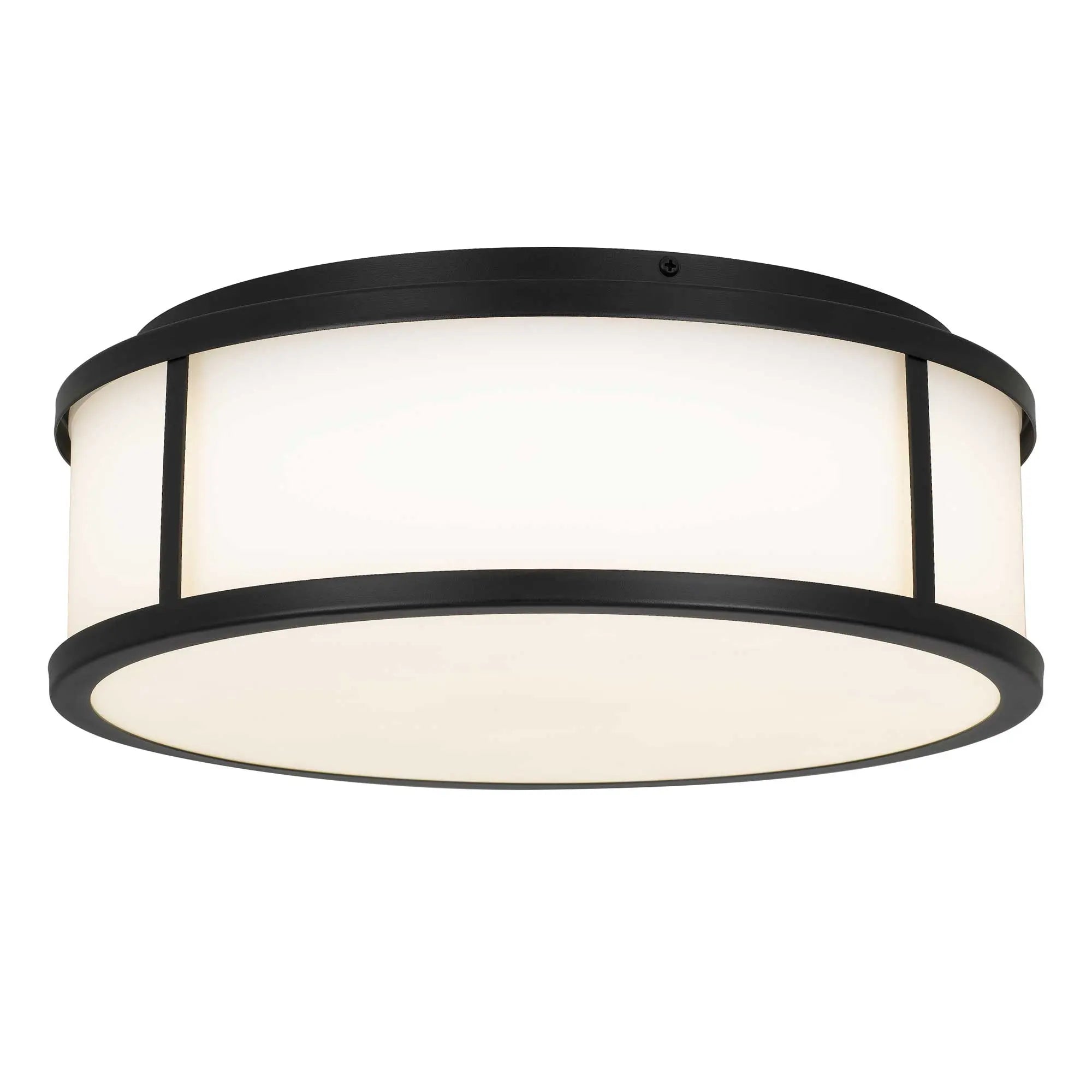 Alteck Panel Round 14-Inch Black 3-CCT LED Outdoor Flush Mount Light - AFM0023-3CCT-W-BK