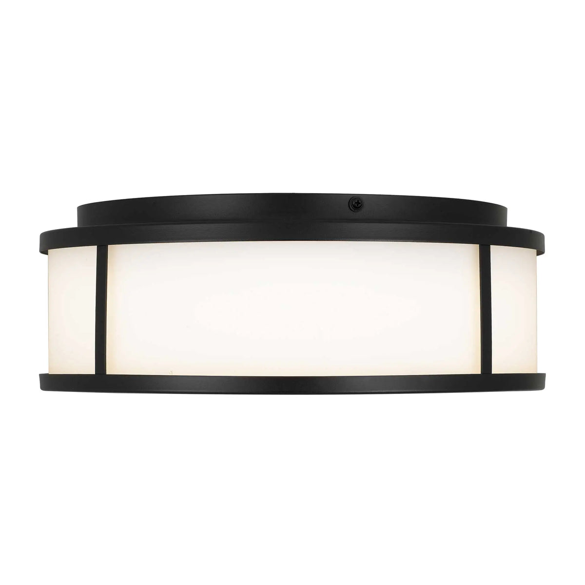 Alteck Panel Round 14-Inch Black 3-CCT LED Outdoor Flush Mount Light - AFM0023-3CCT-W-BK - Product Image 4