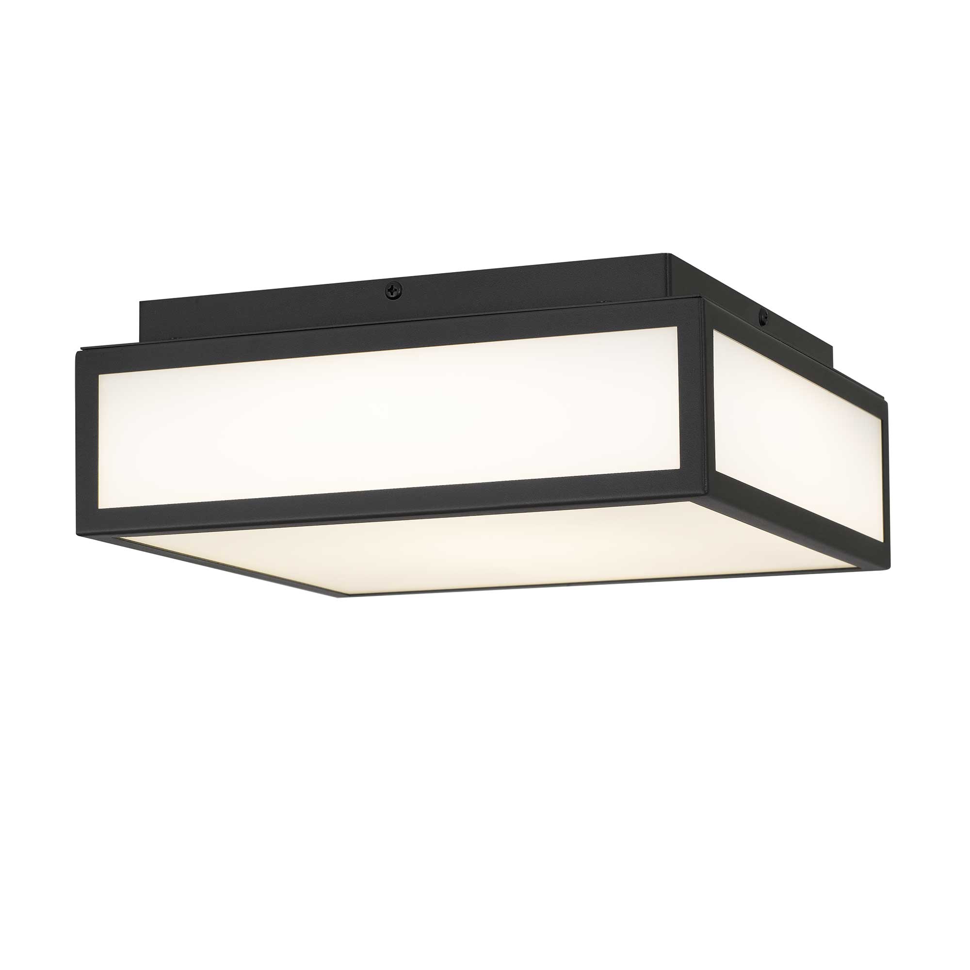 Alteck Panel Square 10-Inch Black 3-CCT LED Outdoor Flush Mount Light - AFM0024-3CCT-W-BK