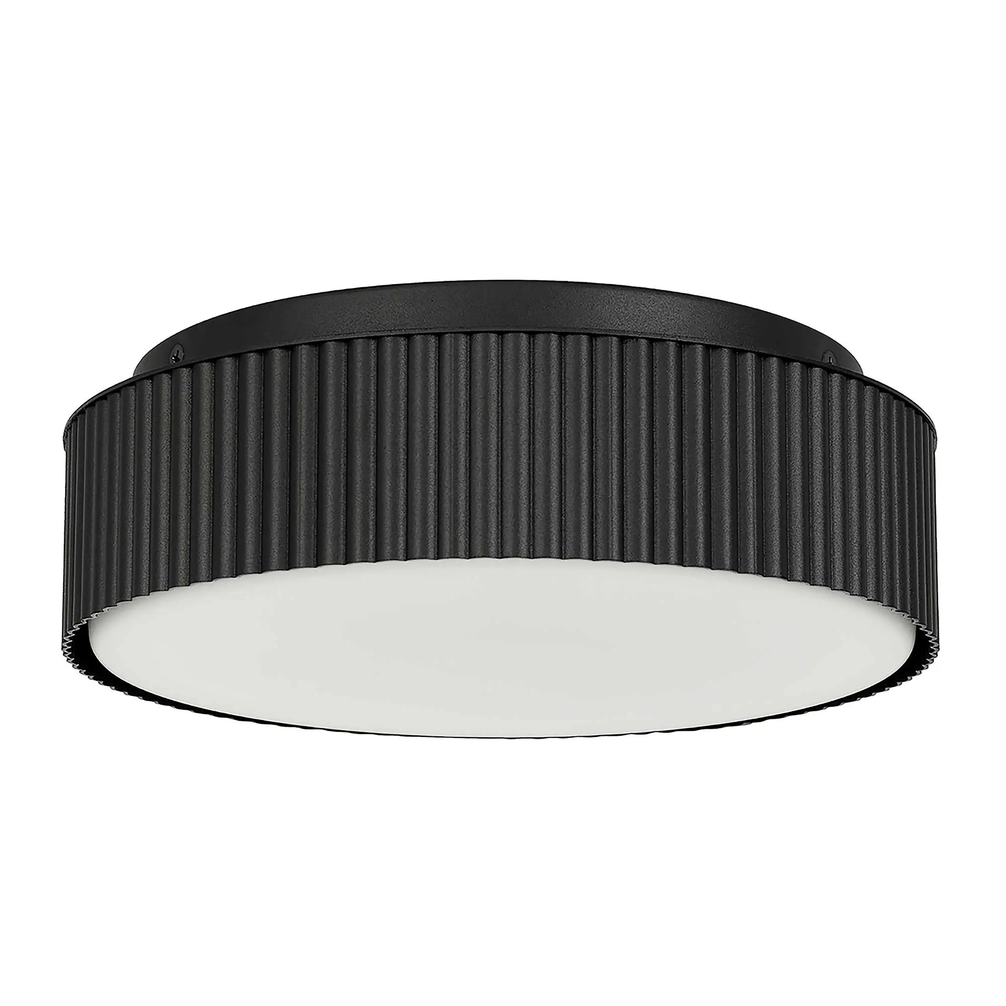 Alteck CHANNEL 9-Inch Black LED Outdoor Flush Mount Light - AFM0064-5CCT-W-BK - Product Image 2