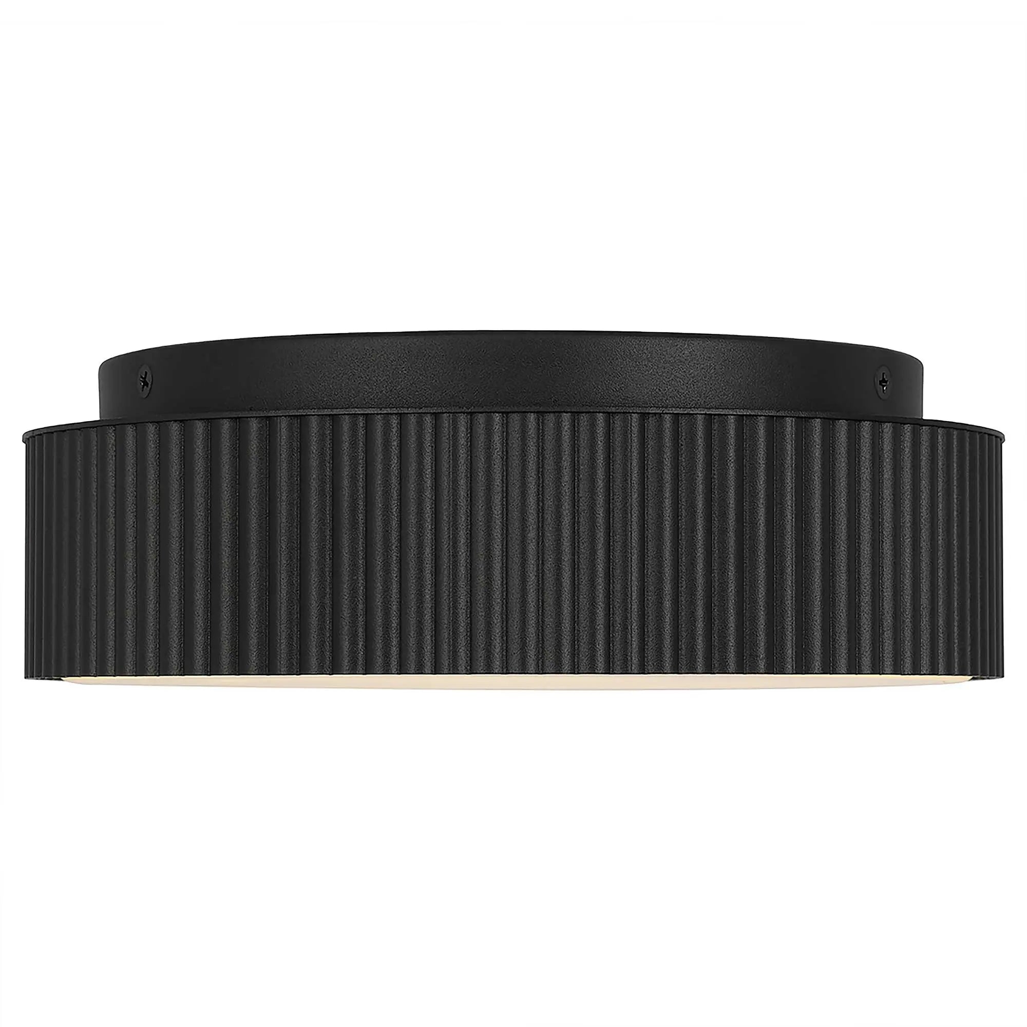 Alteck CHANNEL 9-Inch Black LED Outdoor Flush Mount Light - AFM0064-5CCT-W-BK - Product Image 3