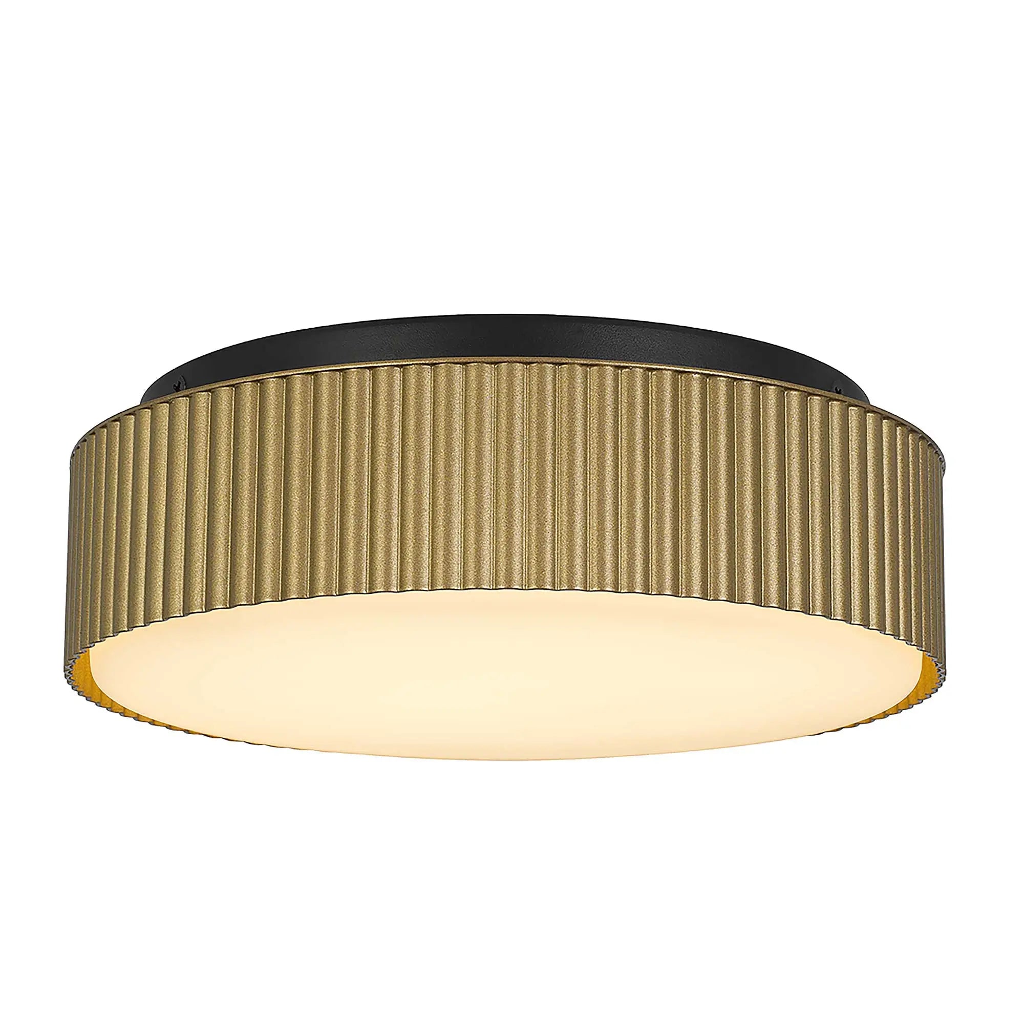Alteck CHANNEL 9-Inch Black LED Outdoor Flush Mount Light - AFM0064-5CCT-W-BK/PB