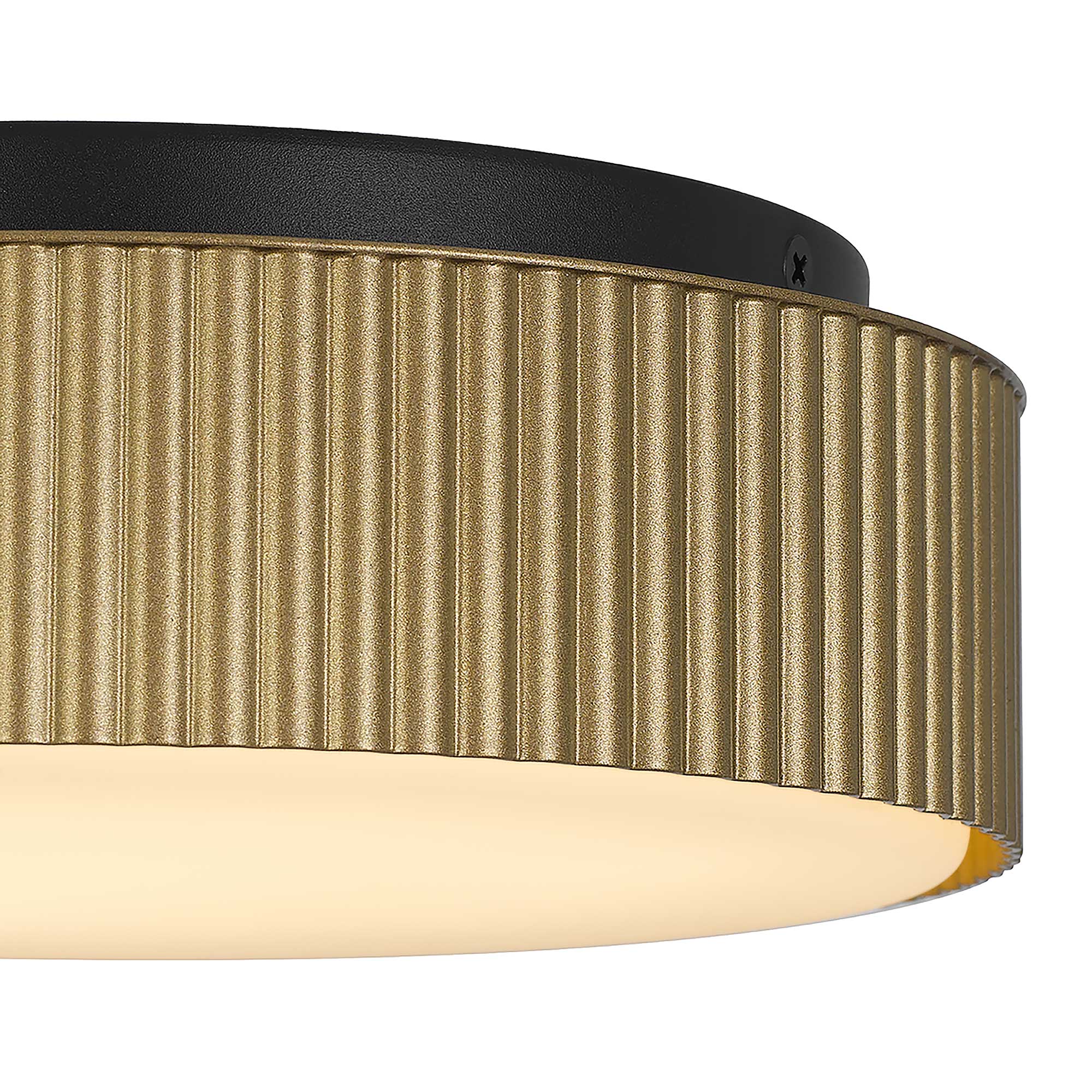Alteck CHANNEL 9-Inch Black LED Outdoor Flush Mount Light - AFM0064-5CCT-W-BK/PB - Product Image 5