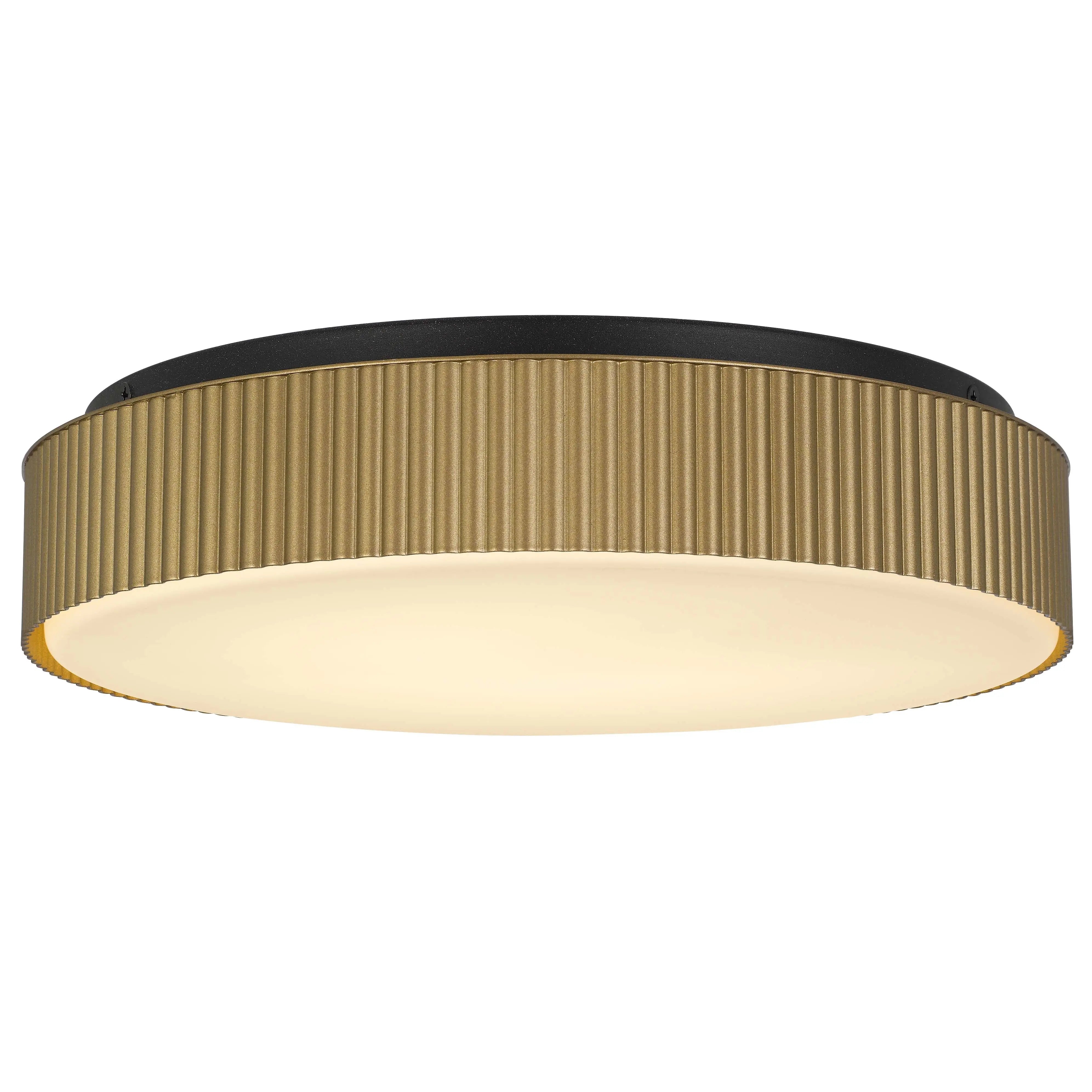 Alteck CHANNEL 13-Inch Black LED Outdoor Flush Mount Light - AFM0065-5CCT-W-BK/PB