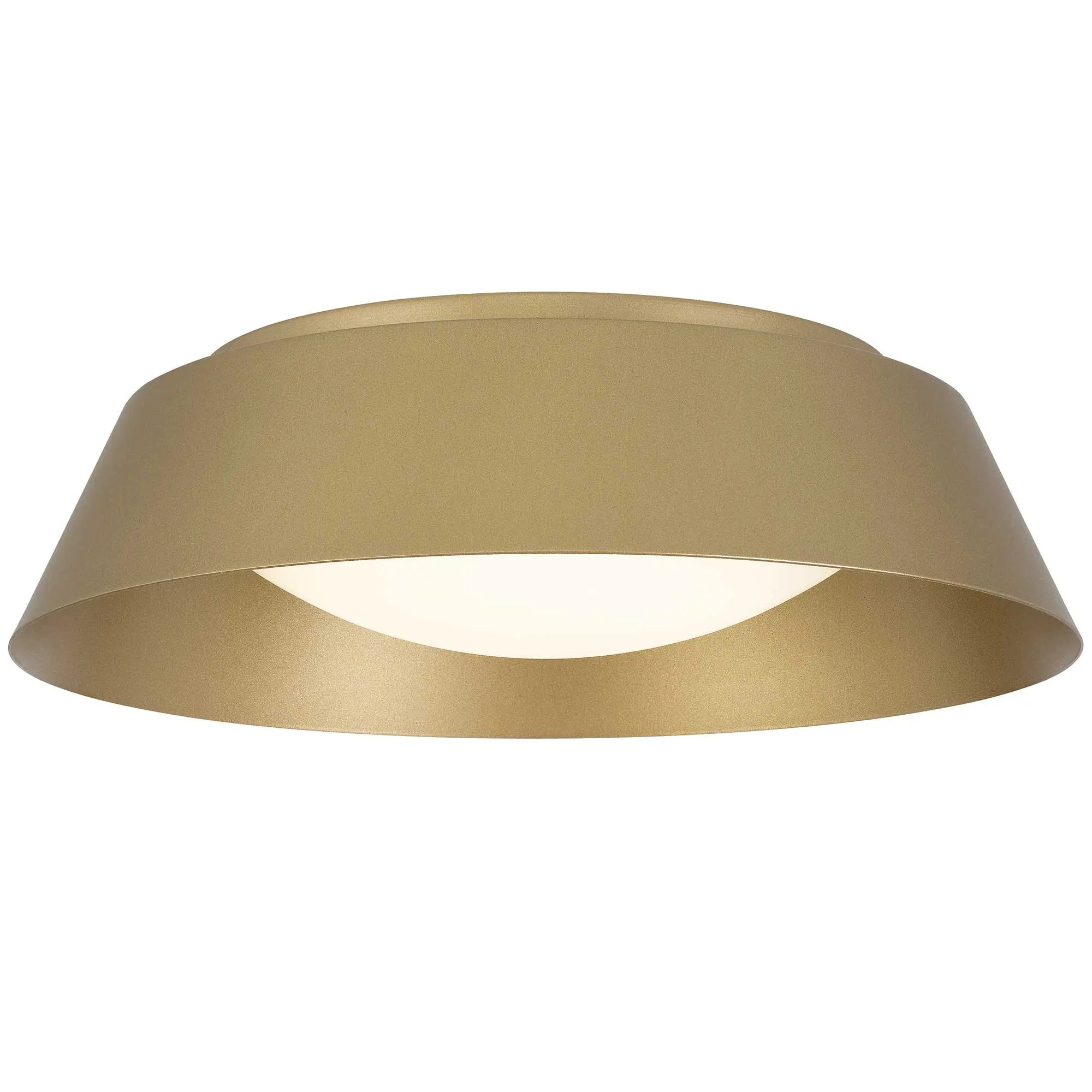 Alteck Pez 15-Inch Painted Brass LED Outdoor Flush Mount Light - AFM0067-5CCT-W-PB