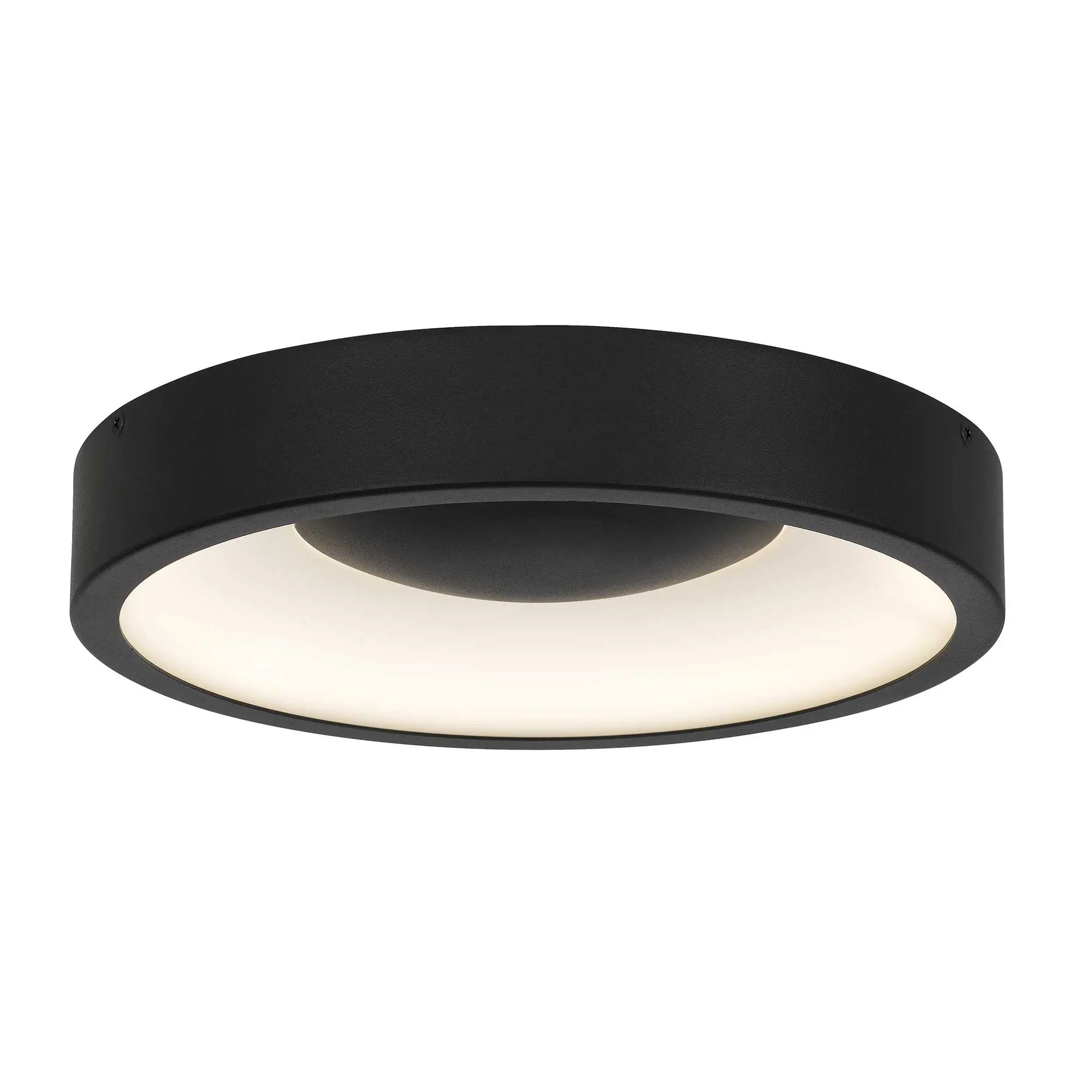 Alteck Stellar 11-Inch Black LED Outdoor Flush Mount Light - AFM0068-5CCT-W-BK
