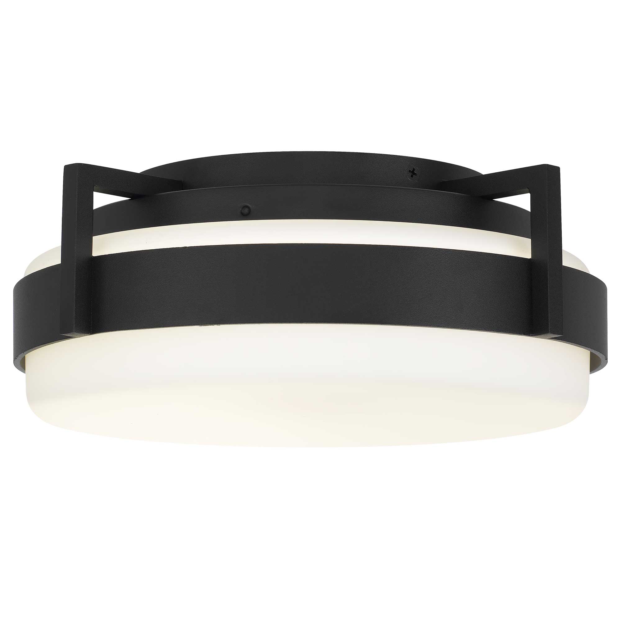 Alteck Ted 12-Inch Black LED Outdoor Flush Mount Light - AFM0085-5CCT-W-BK