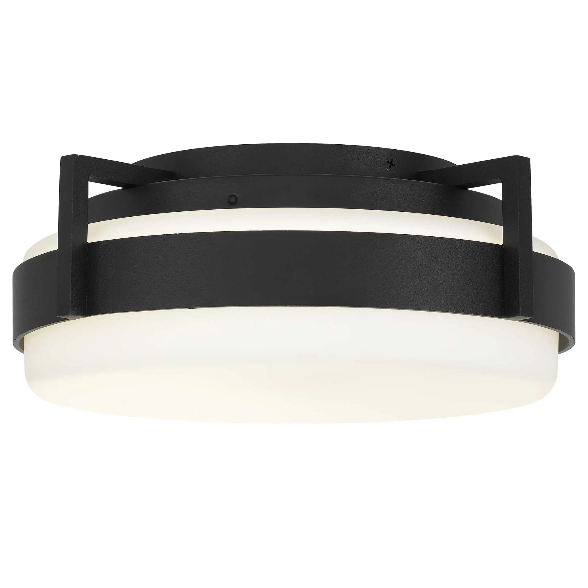 Alteck Ted 12-Inch Black LED Outdoor Flush Mount Light - AFM0085-5CCT-W-BK