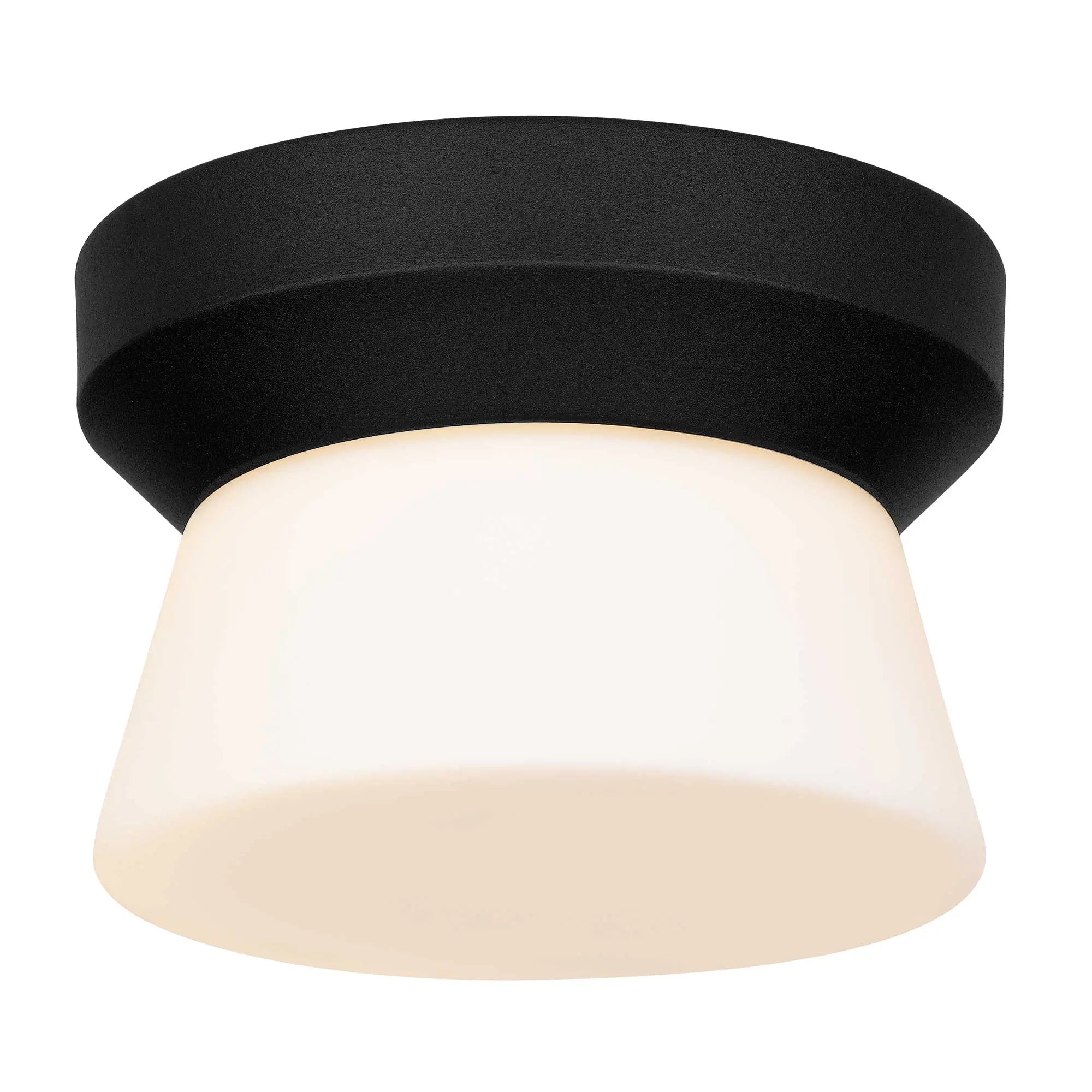 Alteck Skirt 7-Inch Black 3-CCT LED Outdoor Flush Mount Light - AFM0147-3CCT-W-BK