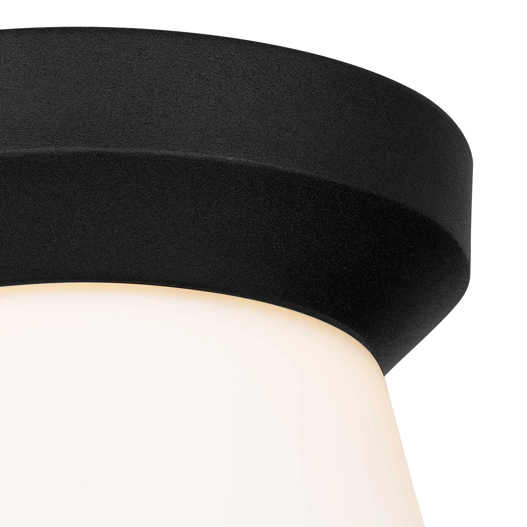 Alteck Skirt 7-Inch Black 3-CCT LED Outdoor Flush Mount Light - AFM0147-3CCT-W-BK - Product Image 5