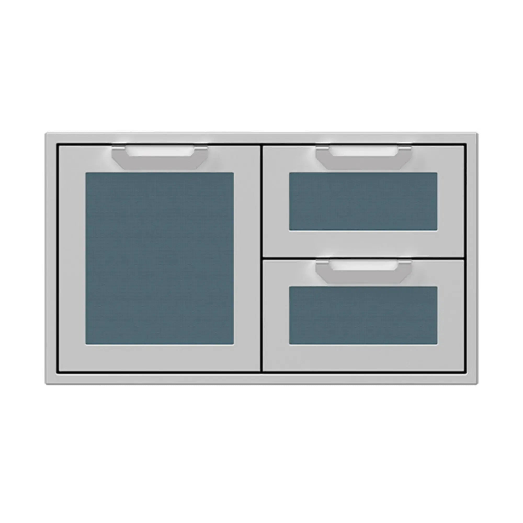 Hestan 36-Inch Outdoor Kitchen Double Drawer & Storage Door Combo Hestan