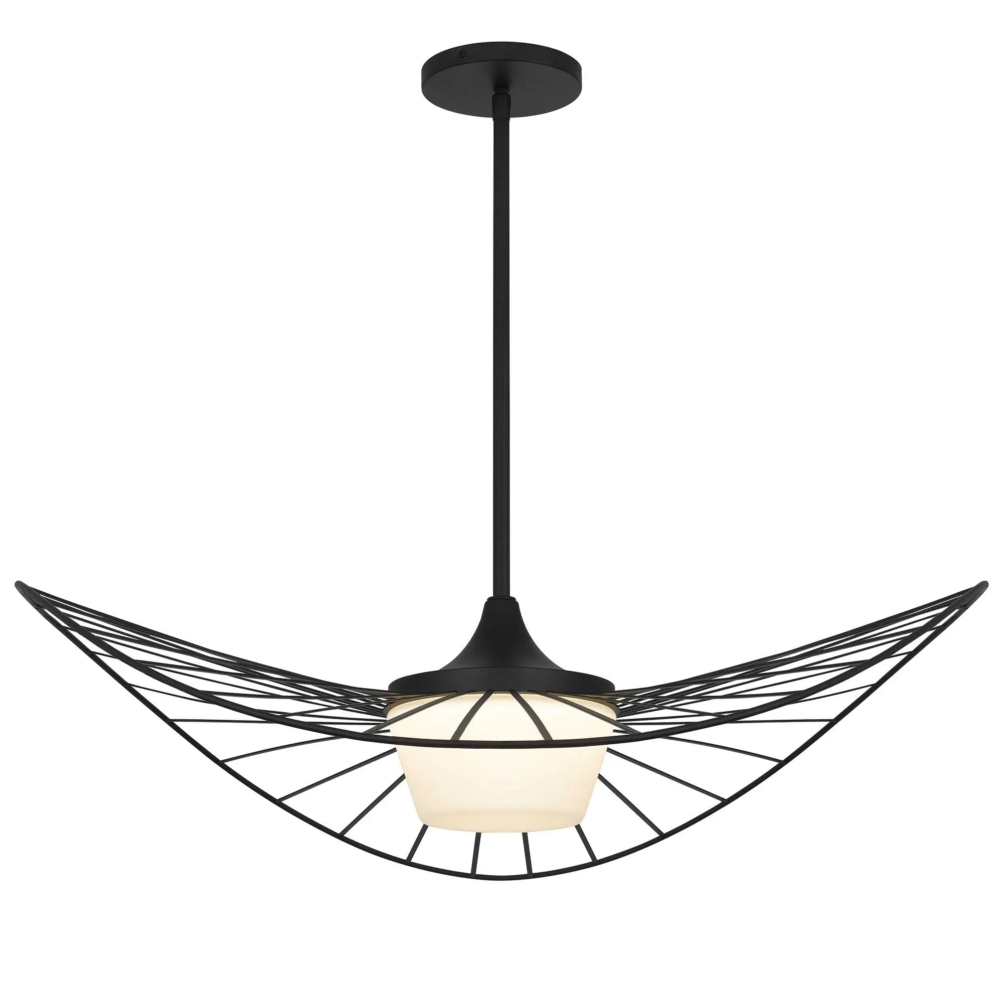 Alteck New Wave 34-Inch Black LED Outdoor Pendant Light - AP0070-5CCT-W-BK - Product Image 4
