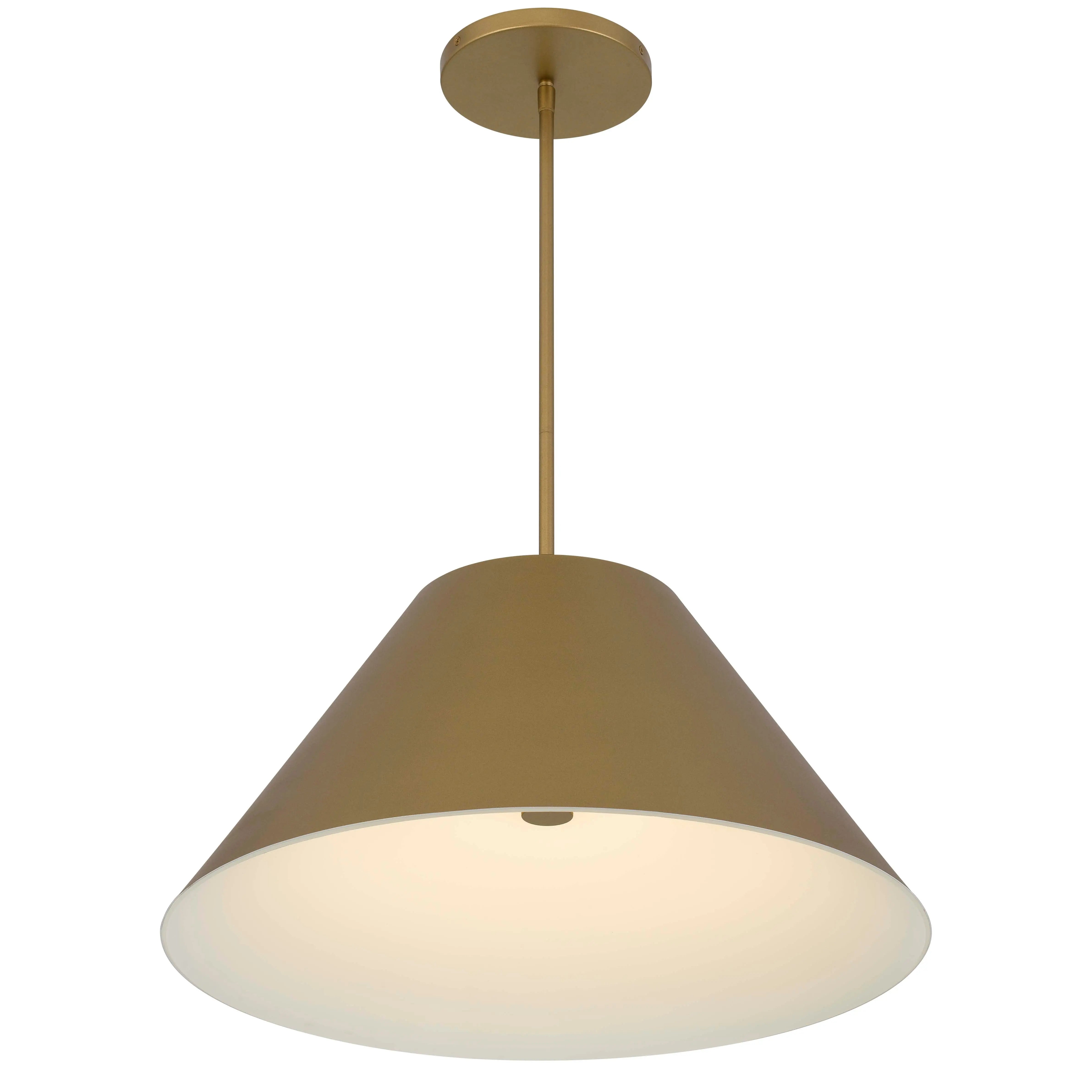 Alteck Jaz 21.875-Inch Painted brass LED Outdoor Pendant Light - AP0078-5CCT-W-PB - Product Image 4