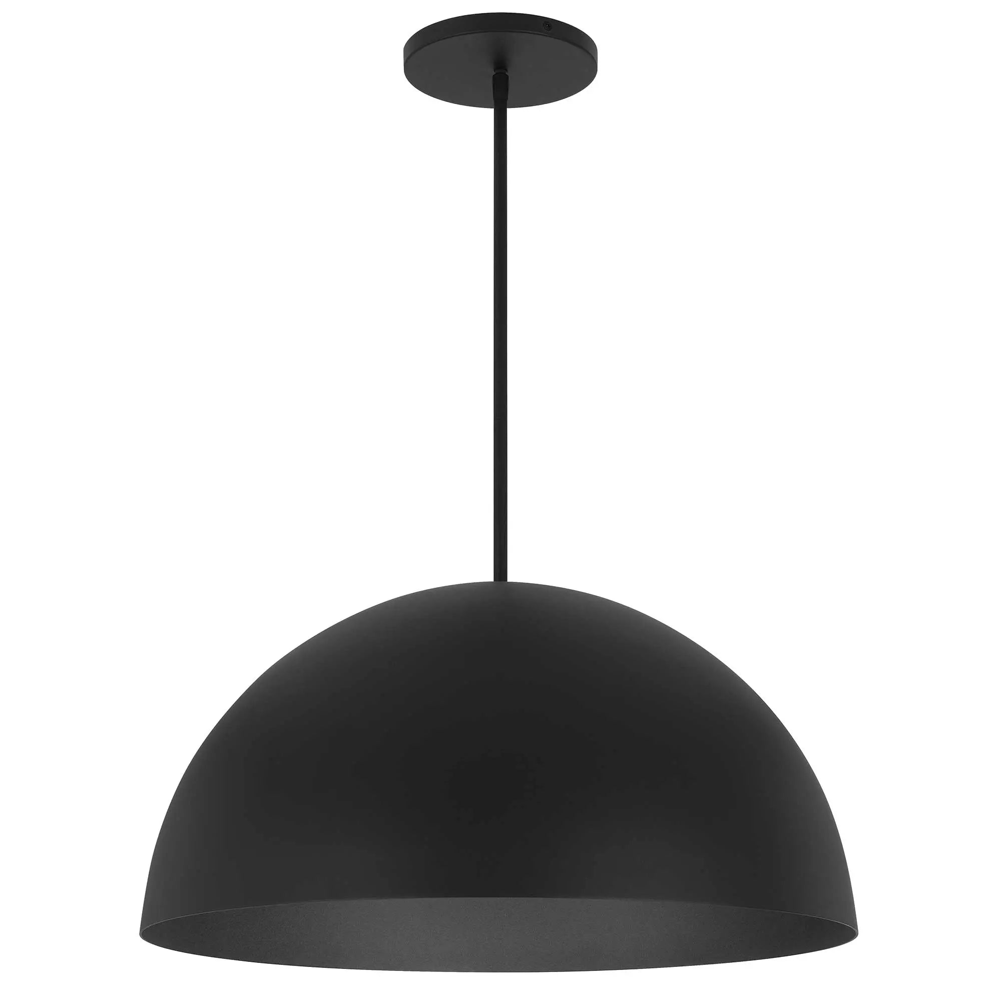 Alteck Half Round 23.625-Inch Black LED Outdoor Pendant Light - AP0083-5CCT-W-BK