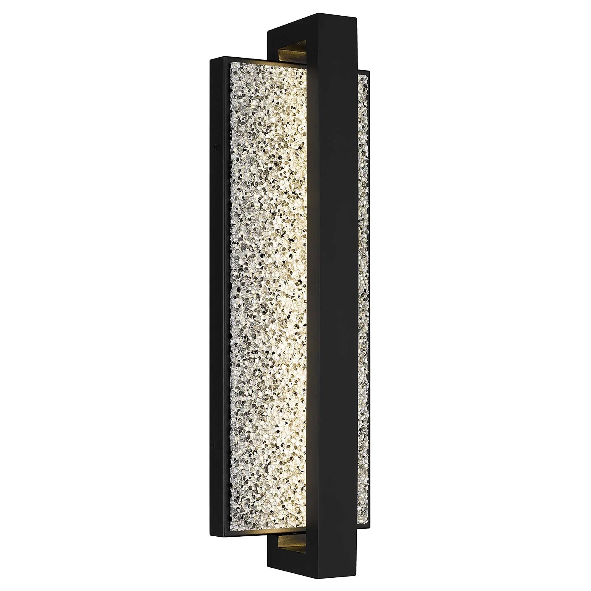 Alteck Seafoam 19-Inch Black 3-CCT LED Outdoor Wall Light - AW0005-3CCT-W-BK
