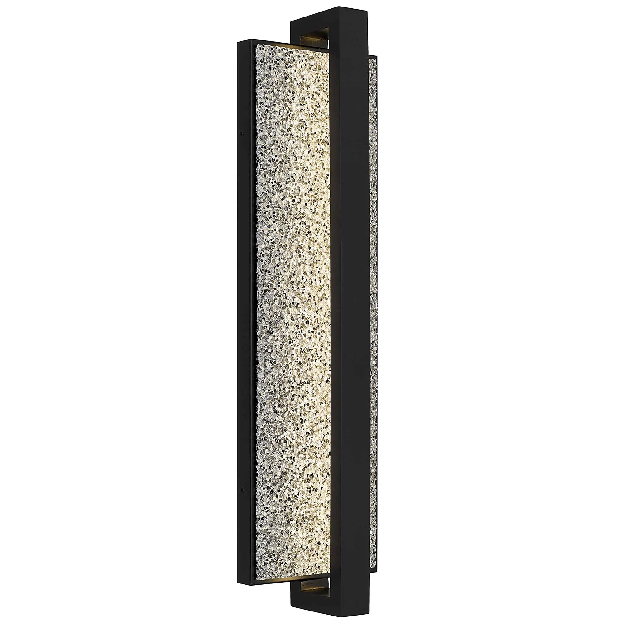 Alteck Seafoam 26-Inch Black 3-CCT LED Outdoor Wall Light - AW0006-3CCT-W-BK