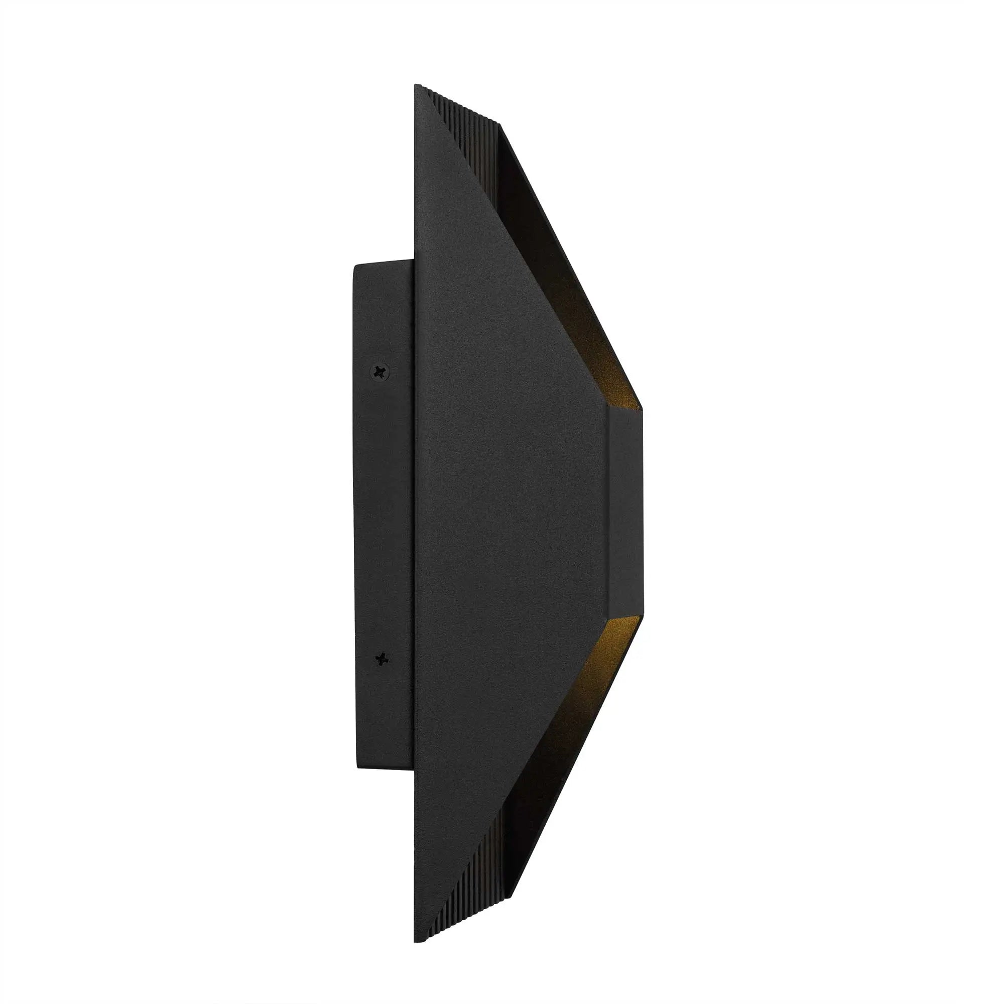 Alteck Ribbed 12-Inch Black 3-CCT LED Outdoor Wall Light - AW0009-3CCT-W-BK - Product Image 4