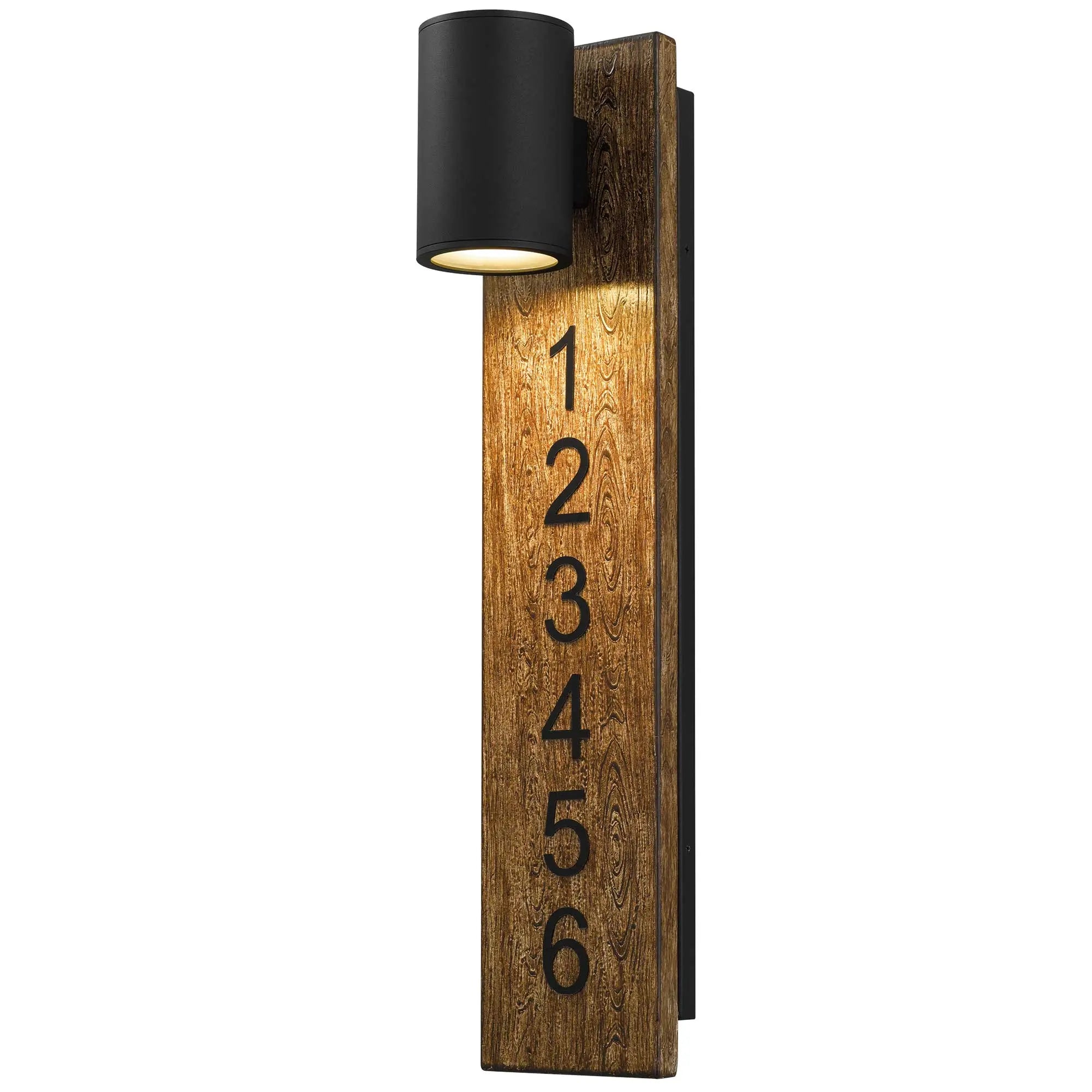 Alteck Woodone 26-Inch Black 3-CCT LED Outdoor Wall Light - AW0011-3CCT-W-BK