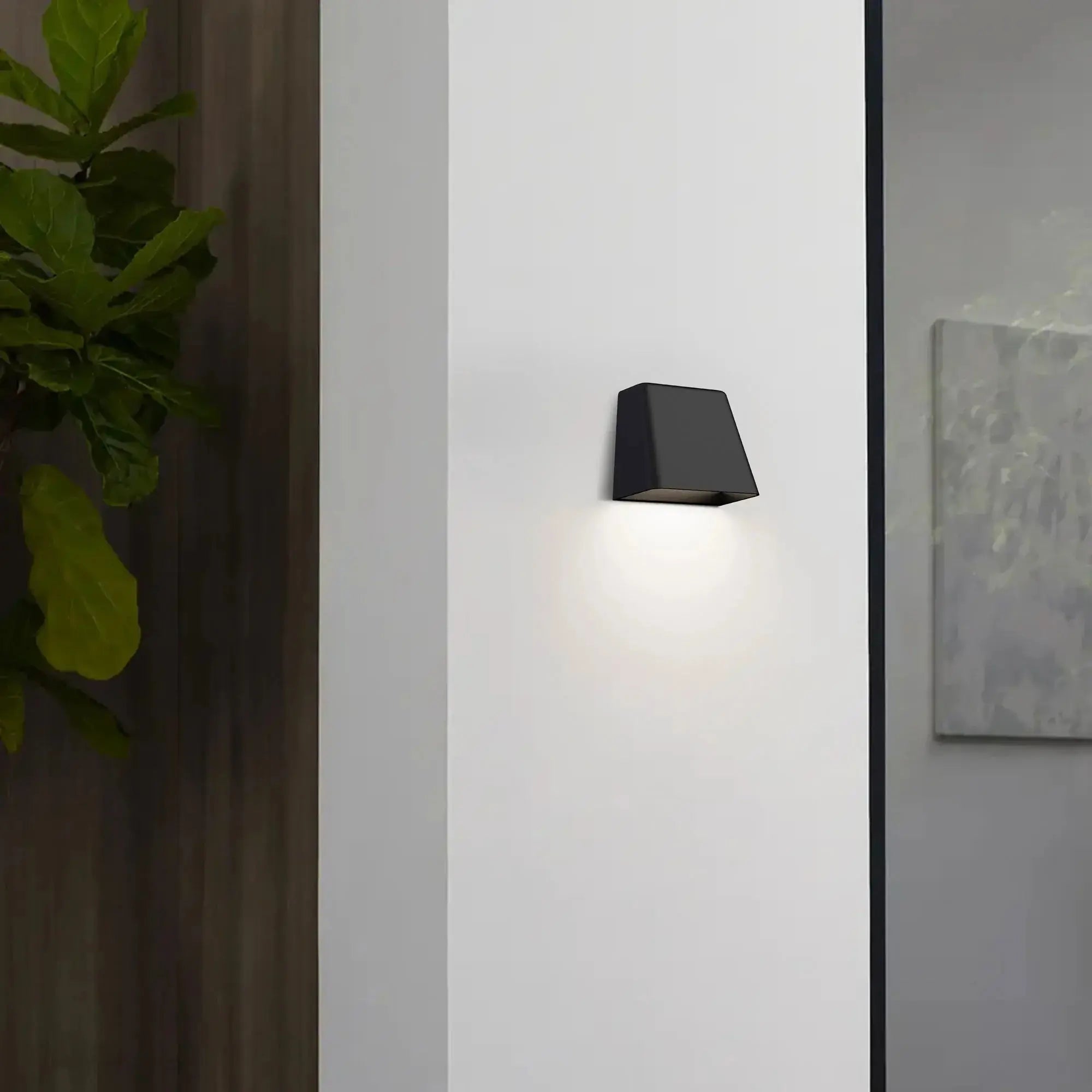 Alteck Bull 4.625-Inch Black 3-CCT LED Outdoor Wall Light - Wet Rated - AW0031-3CCT-W-BK Alteck