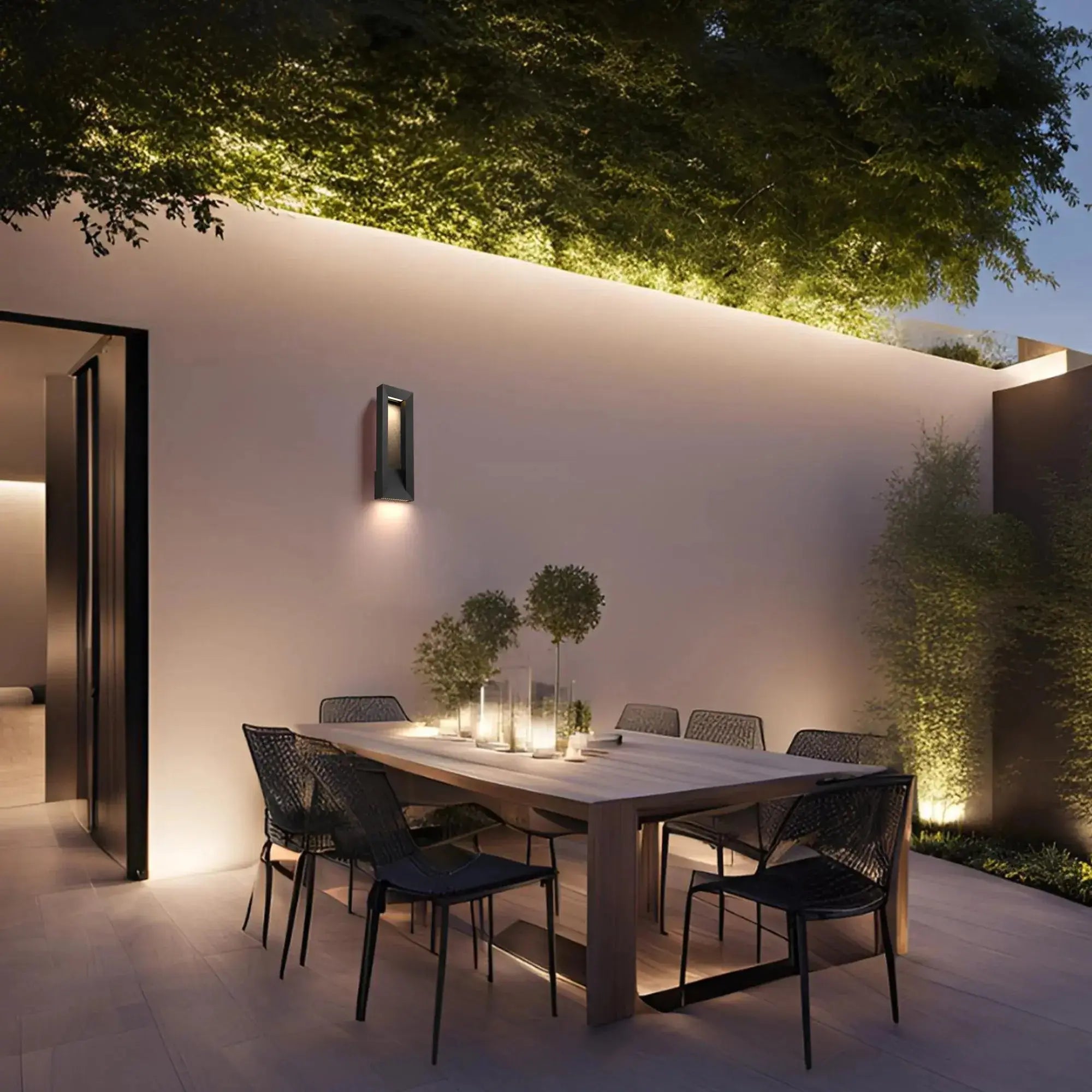 Alteck Paletto 22-Inch Black 3-CCT LED Outdoor Wall Light - Wet Rated - AW0034-3CCT-W-BK Alteck