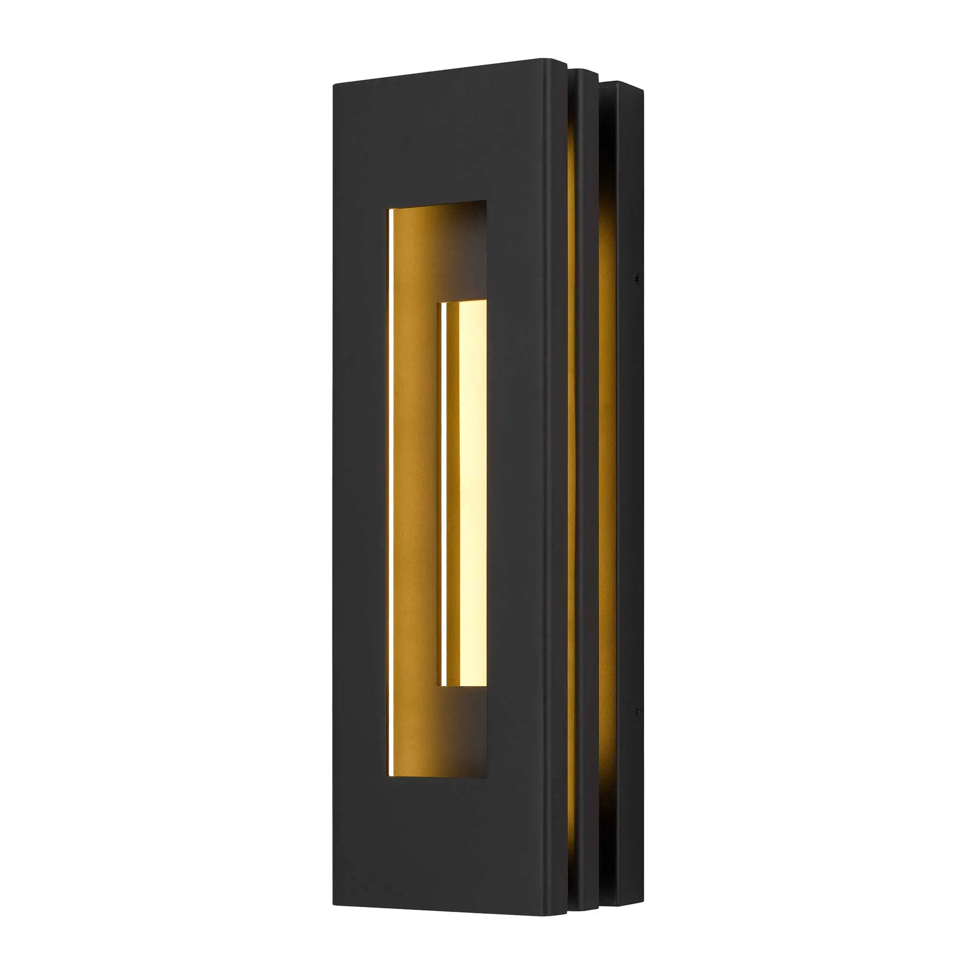 Alteck Layer 18-Inch Black 3-CCT LED Outdoor Wall Light - AW0079-3CCT-W-BK