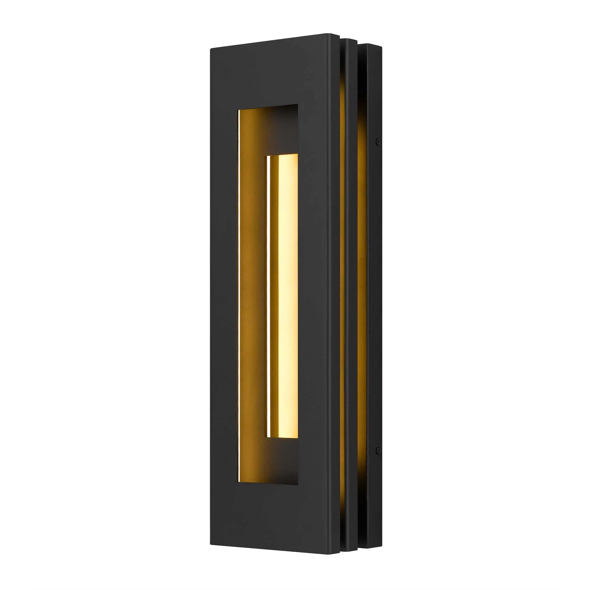 Alteck Layer 22-Inch Black 3-CCT LED Outdoor Wall Light - AW0080-3CCT-W-BK