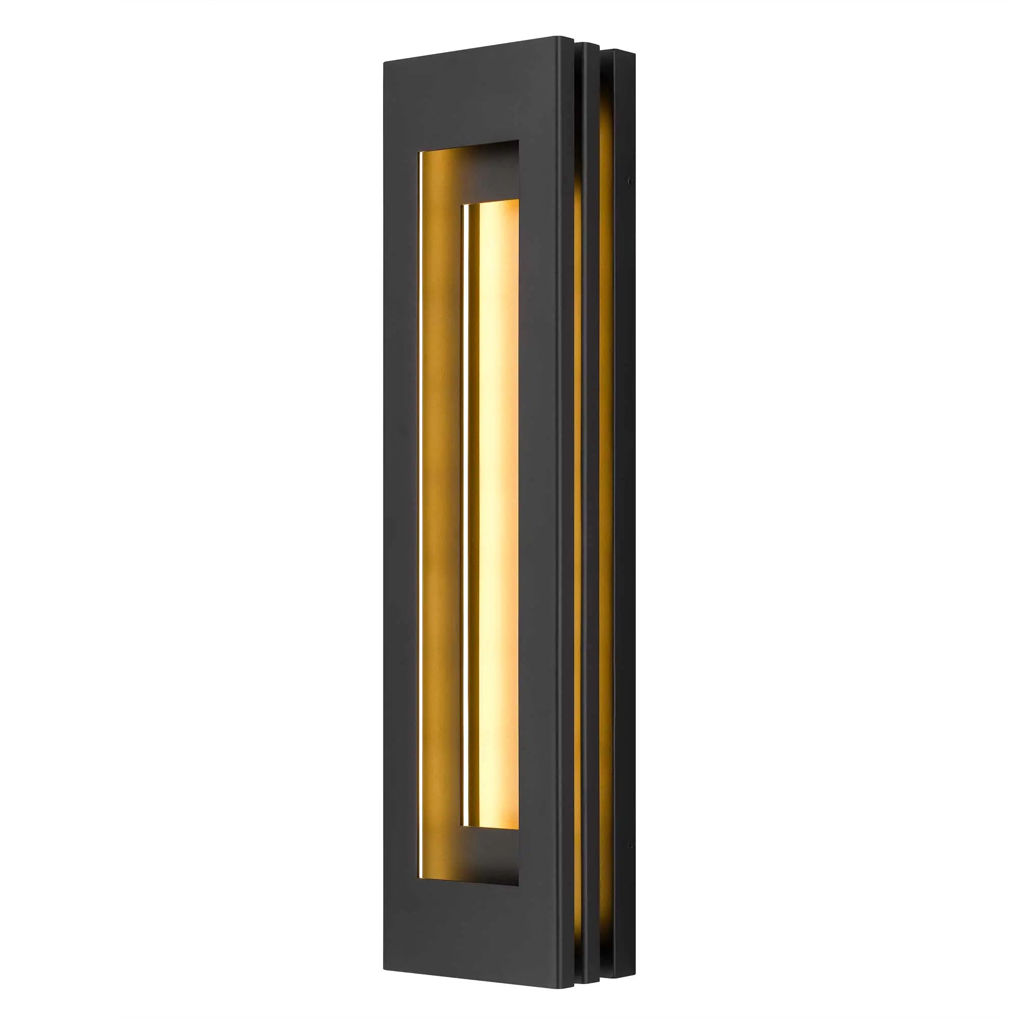 Alteck Layer 30-Inch Black 3-CCT LED Outdoor Wall Light - AW0081-3CCT-W-BK