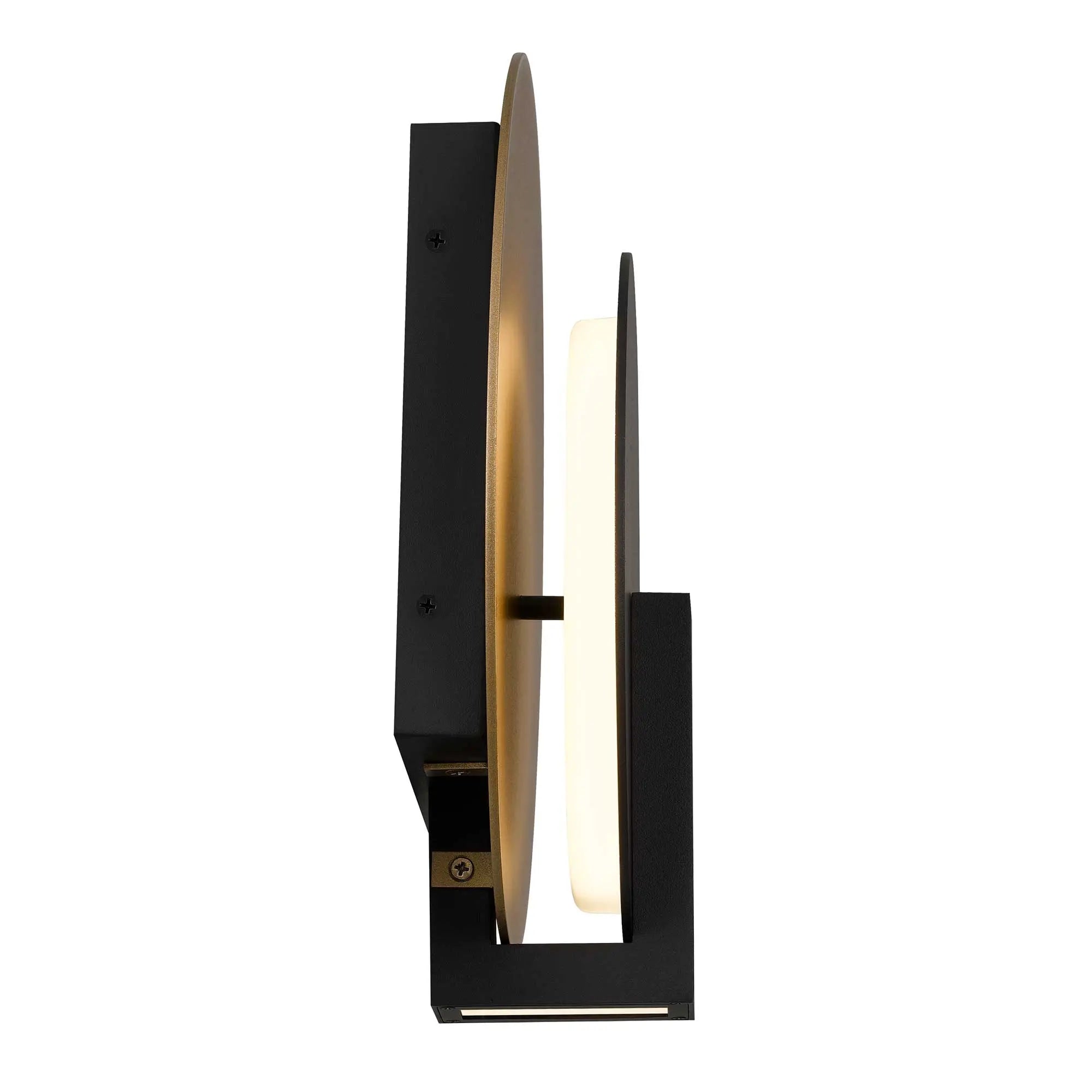 Alteck Eclipse 12.75-Inch Black 3-CCT LED Outdoor Wall Light - AW0089-3CCT-W-BK/PB - Product Image 4