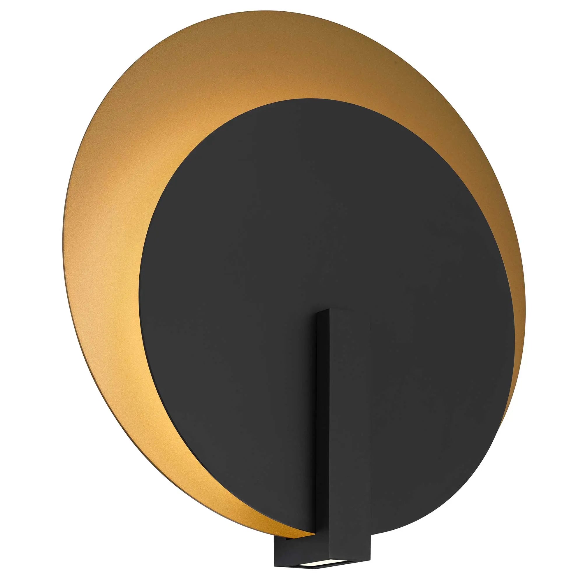 Alteck Eclipse 18.75-Inch Black 3-CCT LED Outdoor Wall Light - AW0090-3CCT-W-BK/PB