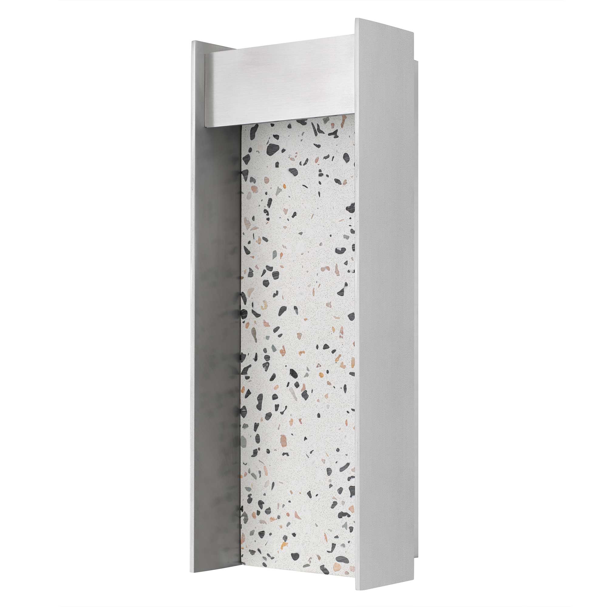 Alteck Terrazzo 14-Inch Brushed Aluminum 3-CCT LED Outdoor Wall Light - AW0095-3CCT-W-BA