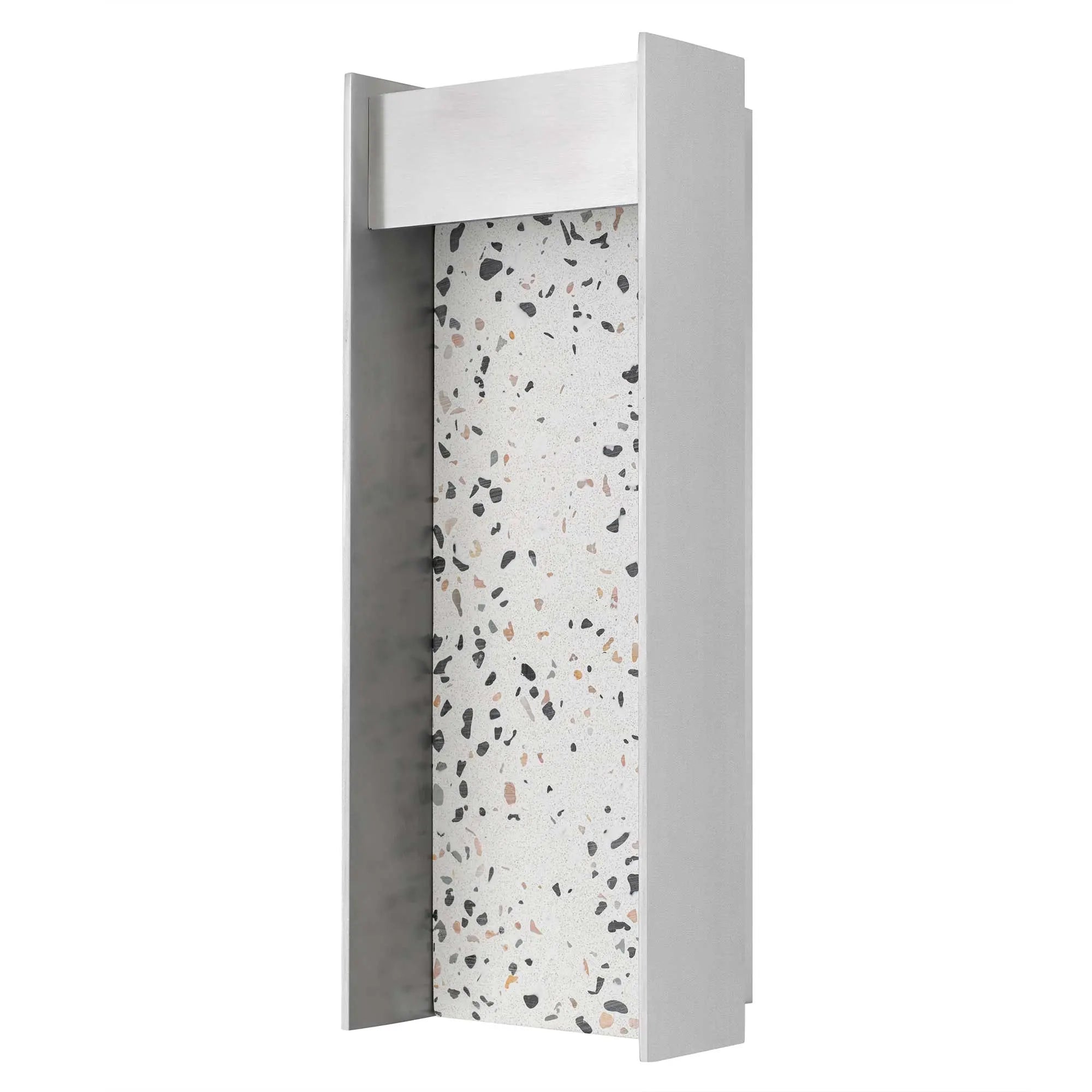Alteck Terrazzo 14-Inch Brushed Aluminum 3-CCT LED Outdoor Wall Light - AW0095-3CCT-W-BA