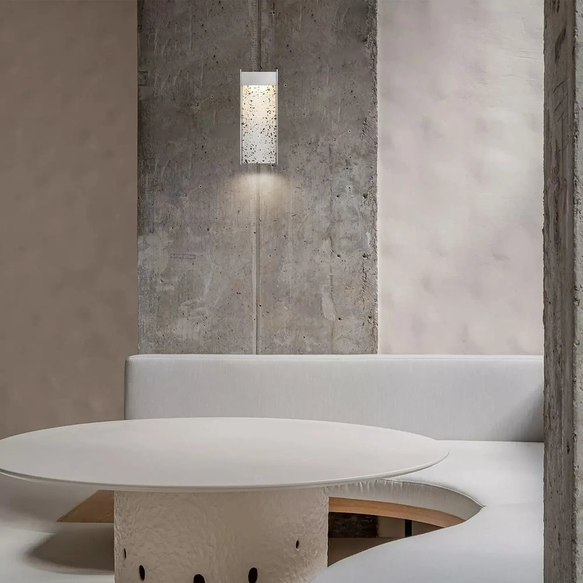 Alteck Terrazzo 14-Inch Brushed Aluminum 3-CCT LED Outdoor Wall Light - AW0095-3CCT-W-BA - Application Interior Image