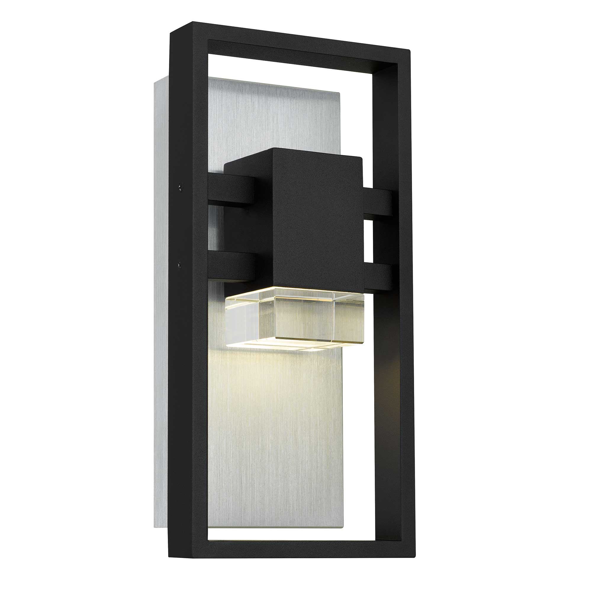 Alteck Mars 12-Inch Black 3-CCT LED Outdoor Wall Light - AW0105-3CCT-W-BK