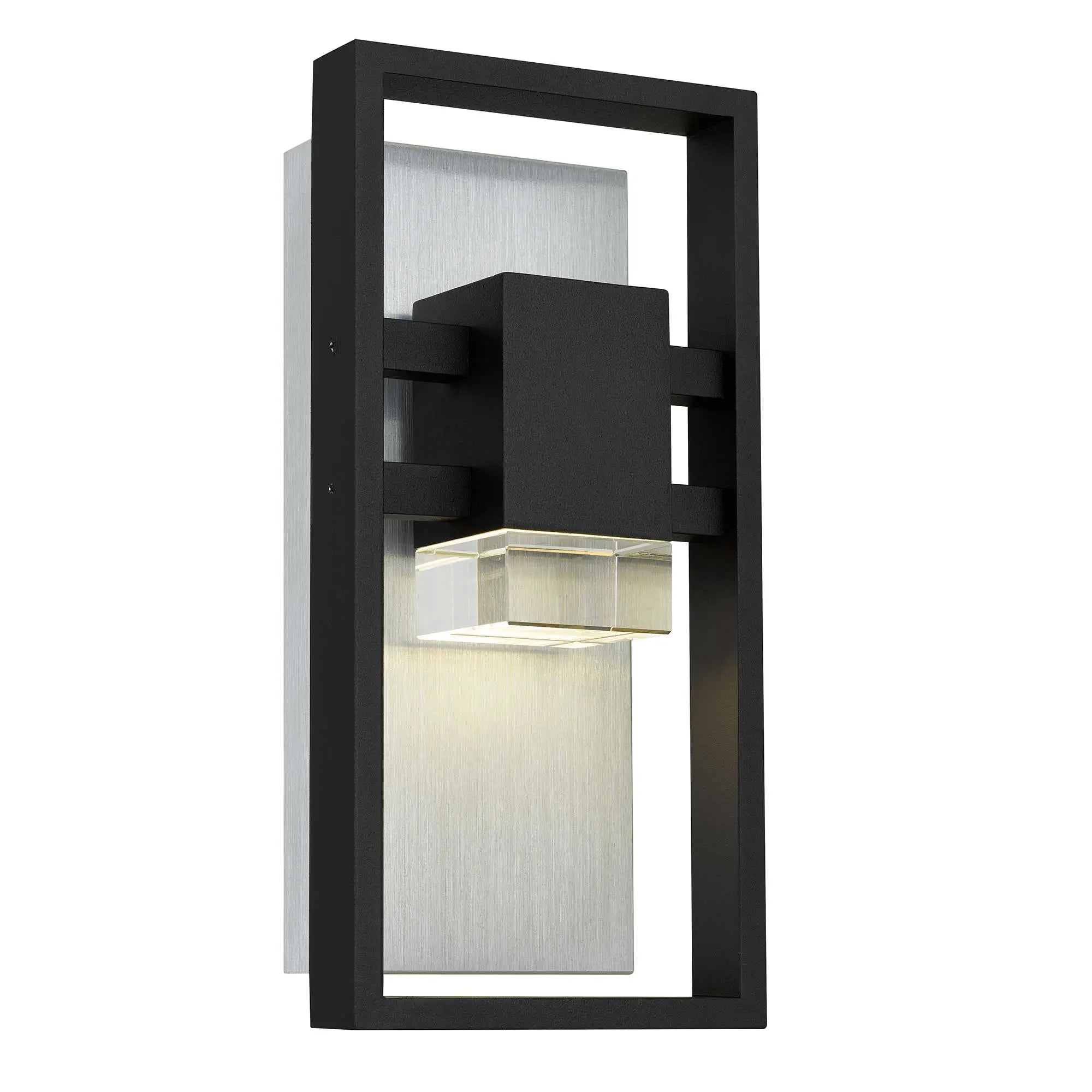 Alteck Mars 12-Inch Black 3-CCT LED Outdoor Wall Light - AW0105-3CCT-W-BK