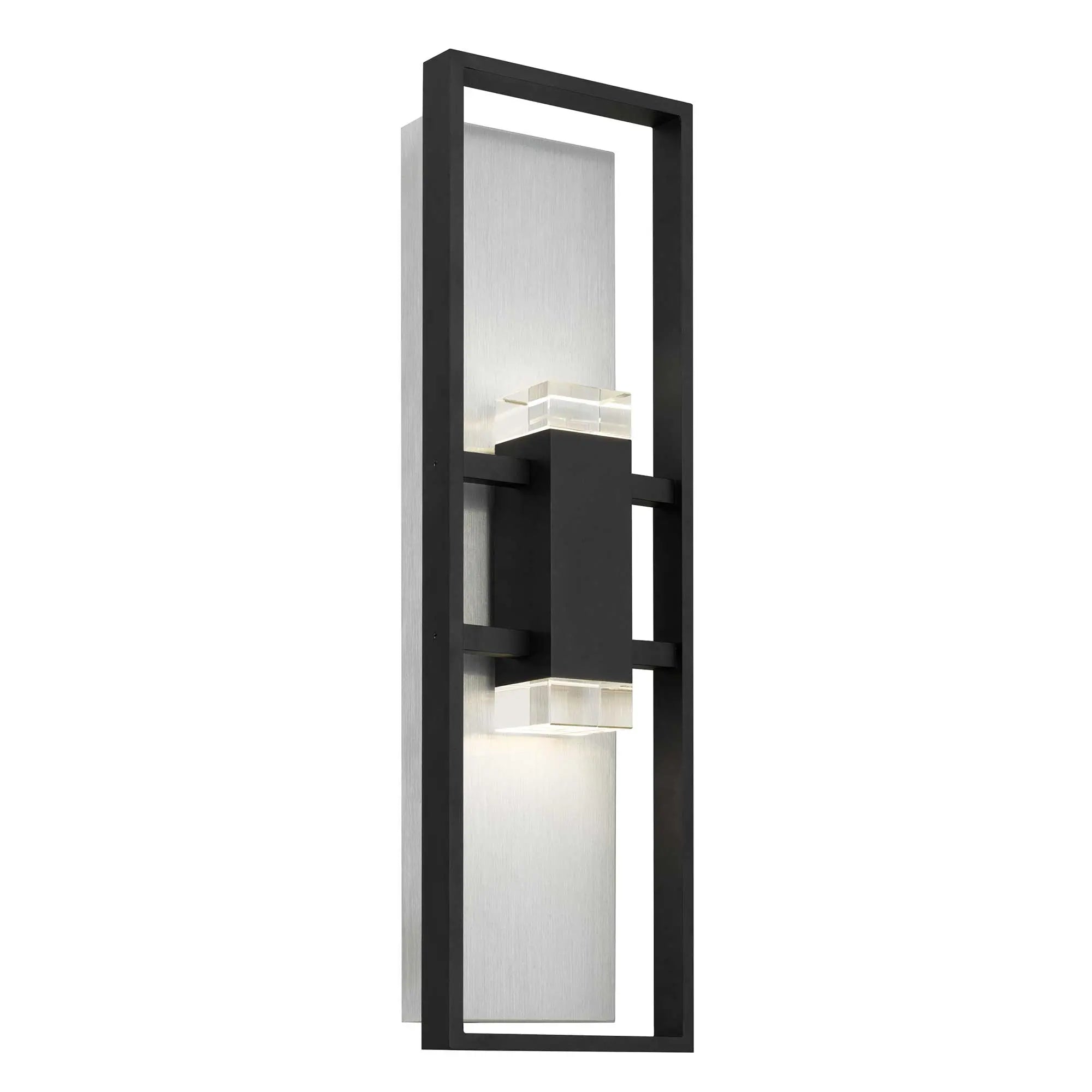 Alteck Mars 24-Inch Black 3-CCT LED Outdoor Wall Light - AW0107-3CCT-W-BK