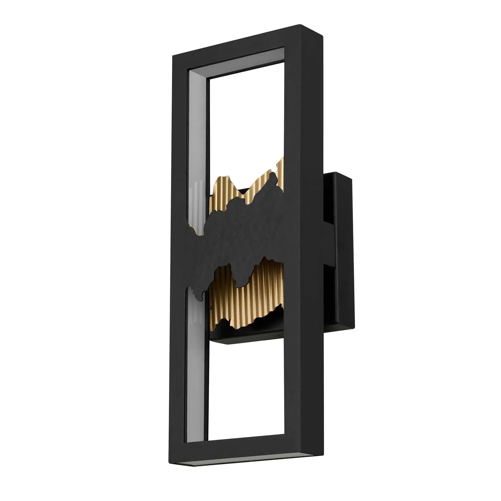 Alteck Sunrize 15-Inch Black 3-CCT LED Outdoor Wall Light - AW0111-3CCT-W-BK/PB - Product Image 2