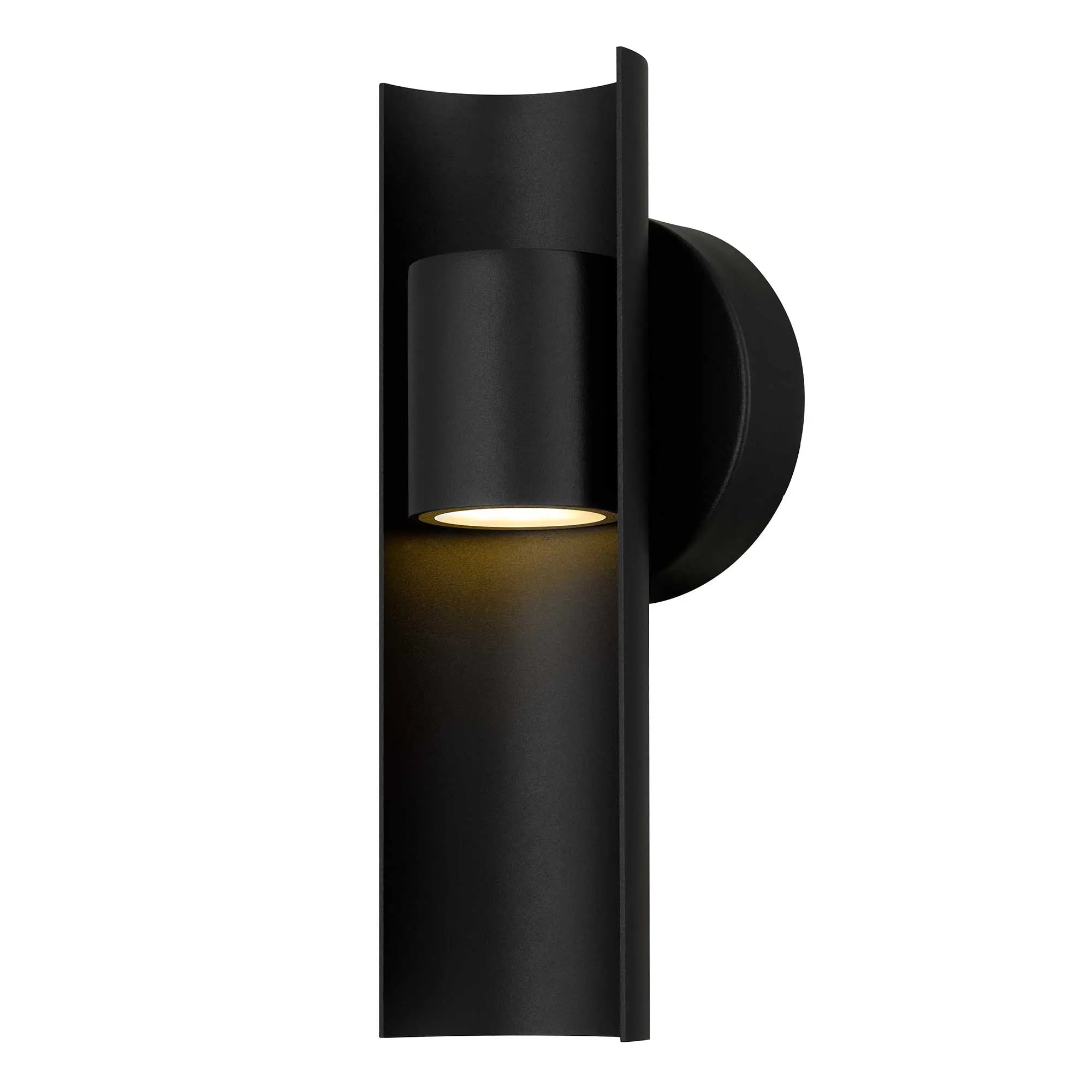 Alteck Hugo 11.5-Inch Black 3-CCT LED Outdoor Wall Light - AW0113-3CCT-W-BK